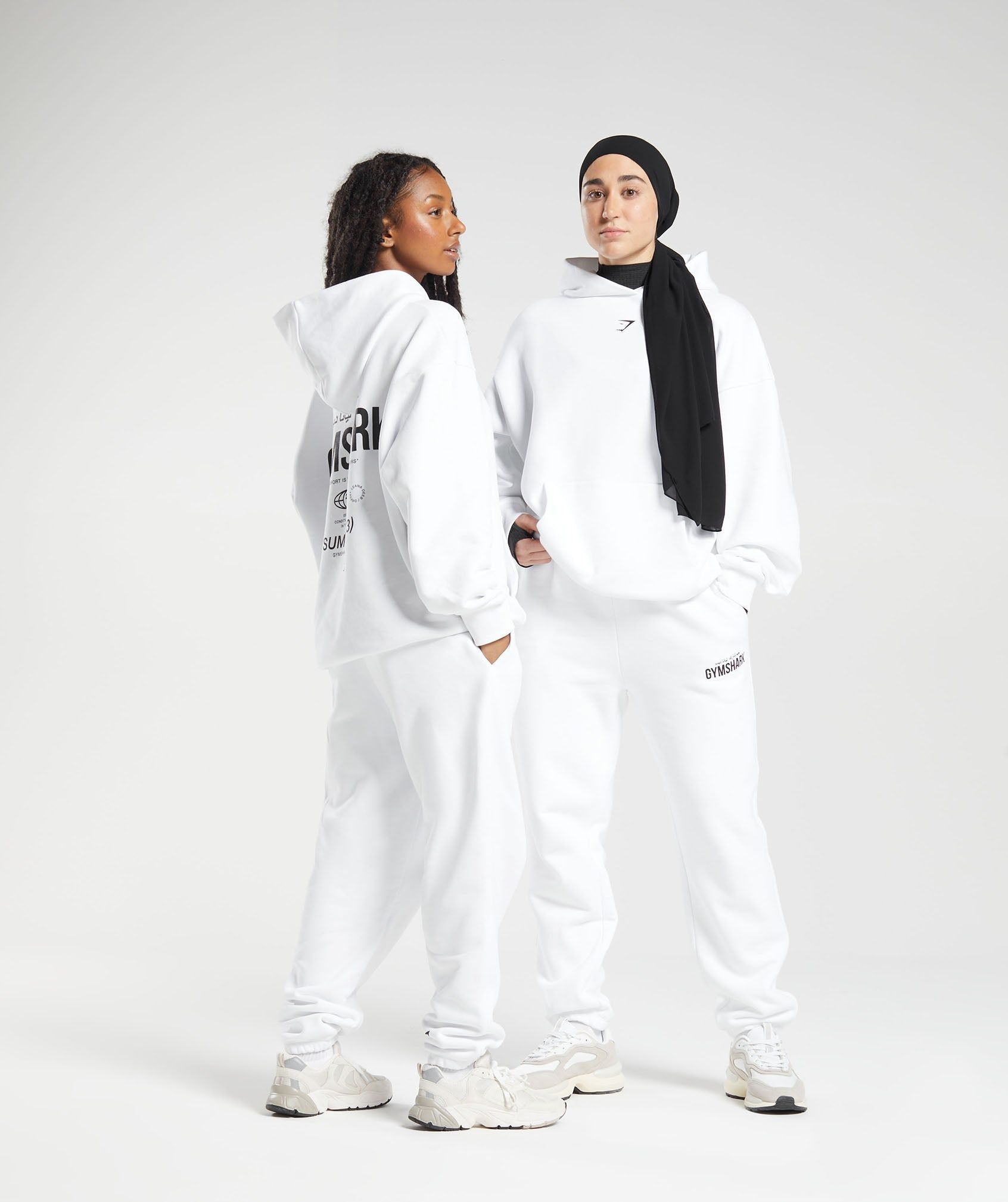 Gymshark Leana Deeb Oversized Hoodie - White sold by Gymshark product image thumbnail 4