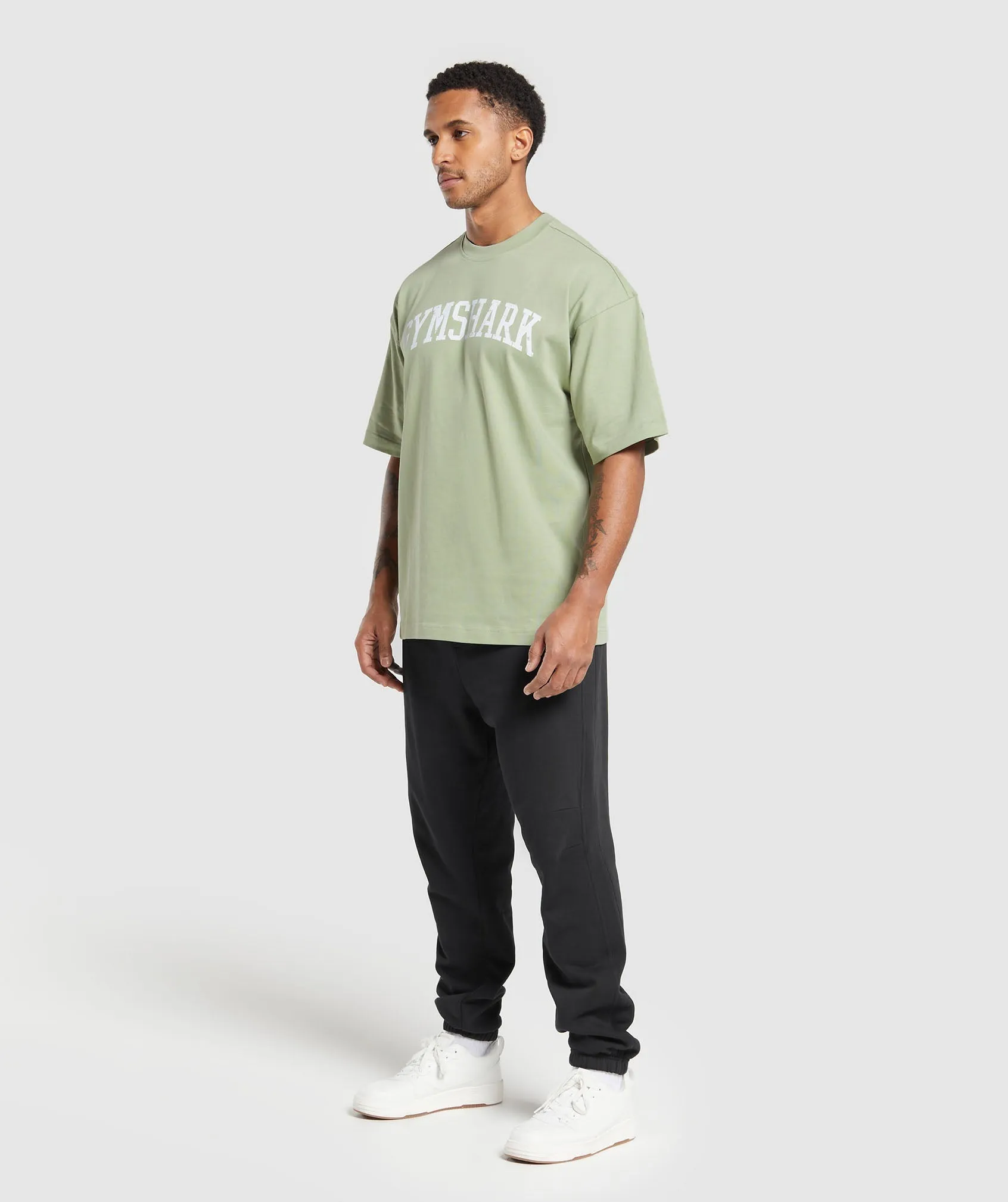 Gymshark Collegiate T-Shirt - Faded Green sold by Gymshark product image thumbnail 4