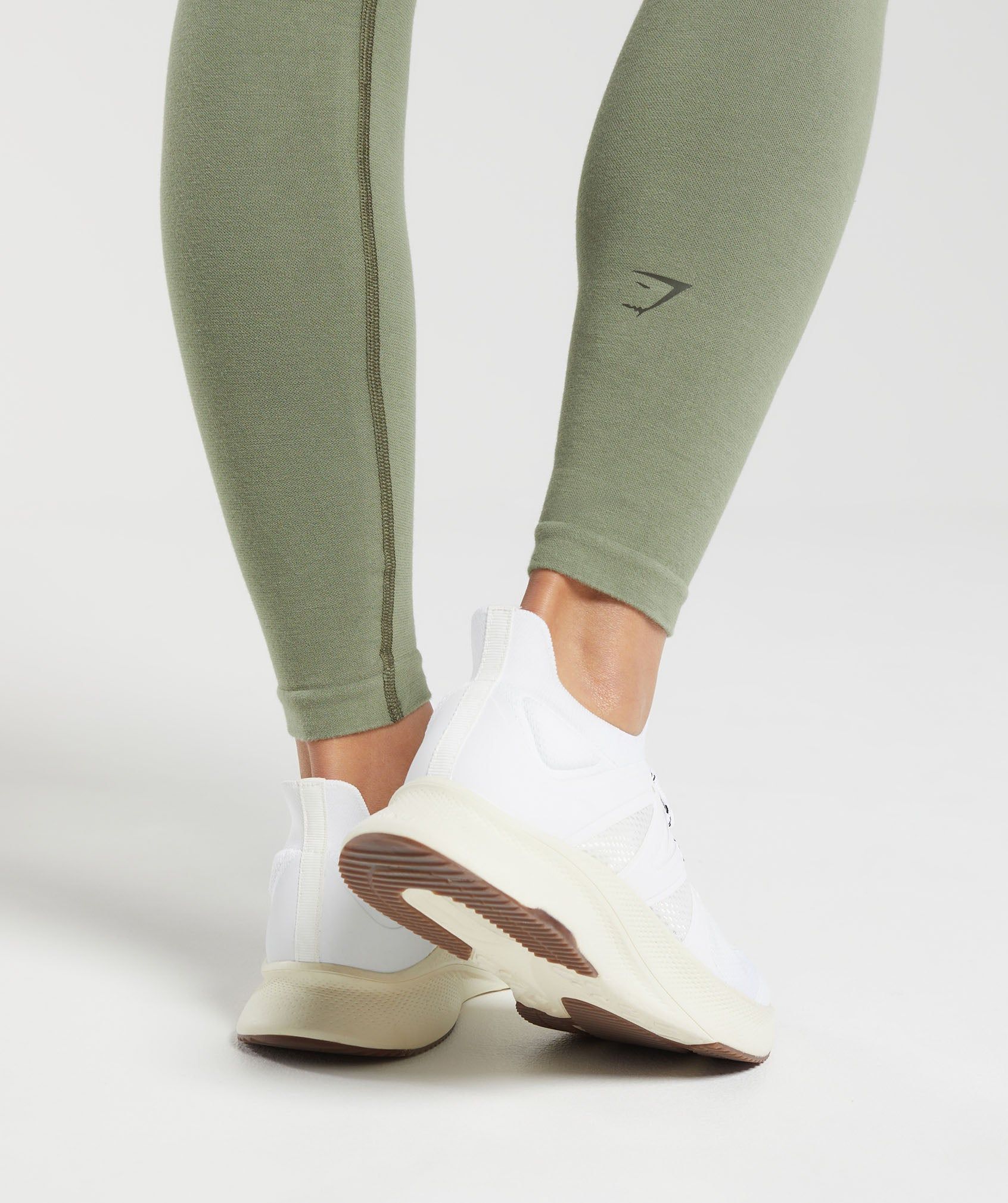 Gymshark Ribbed Cotton Seamless Leggings - Base Green sold by Gymshark product image thumbnail 5