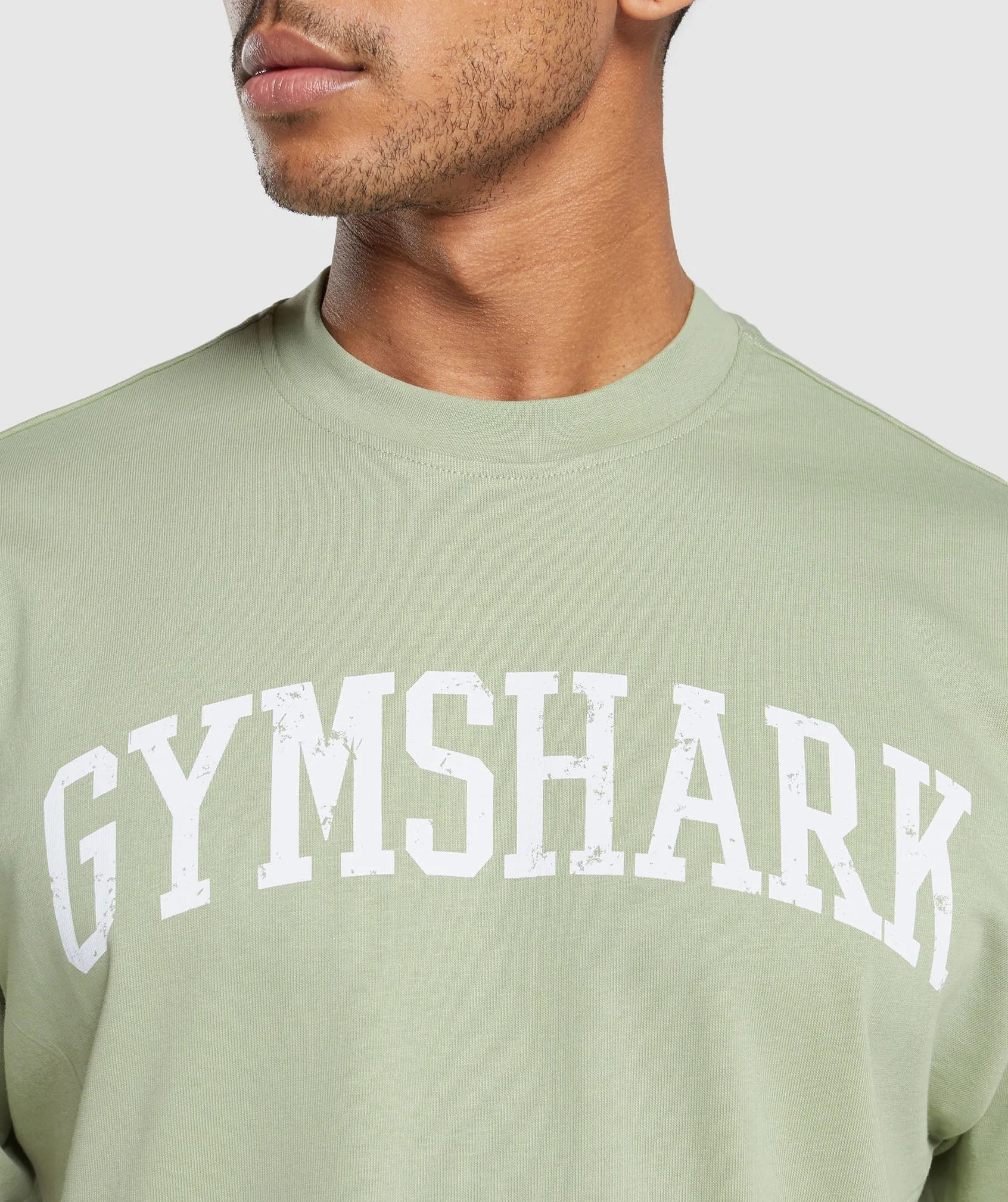 Gymshark Collegiate T-Shirt - Faded Green sold by Gymshark product image thumbnail 5