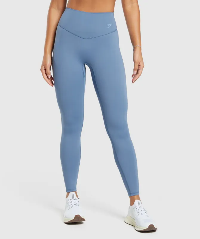Gymshark Elevate Leggings - Faded Blue sold by Gymshark