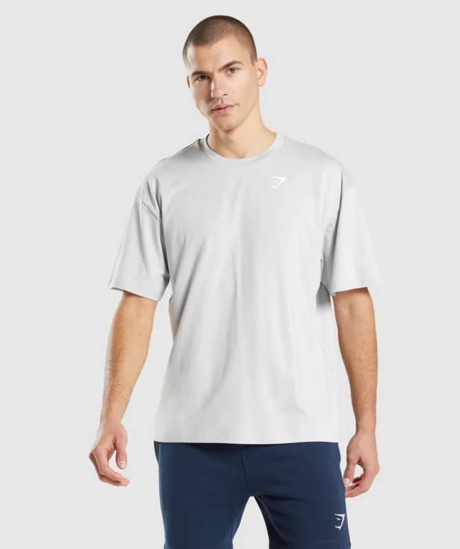 Gymshark Essential Oversized T-Shirt - Light Grey sold by Gymshark