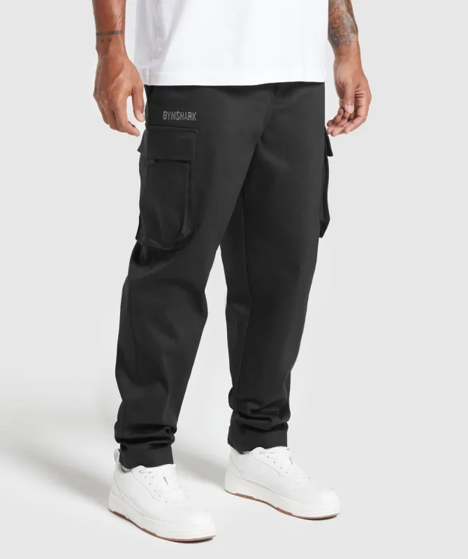 Gymshark Rest Day Woven Cargo Pants - Black sold by Gymshark