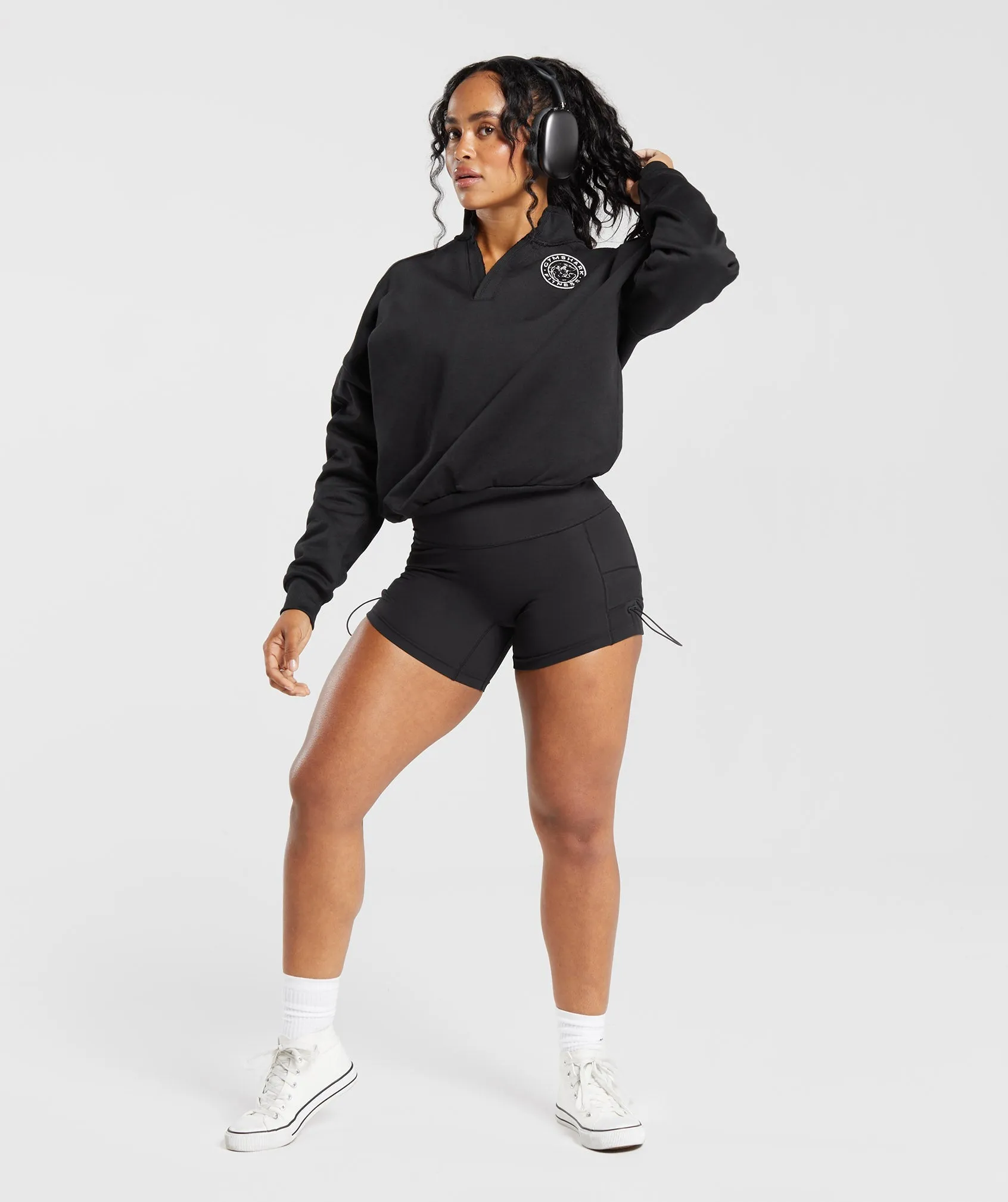 Gymshark Legacy Oversized Sweatshirt - Black sold by Gymshark product image thumbnail 4