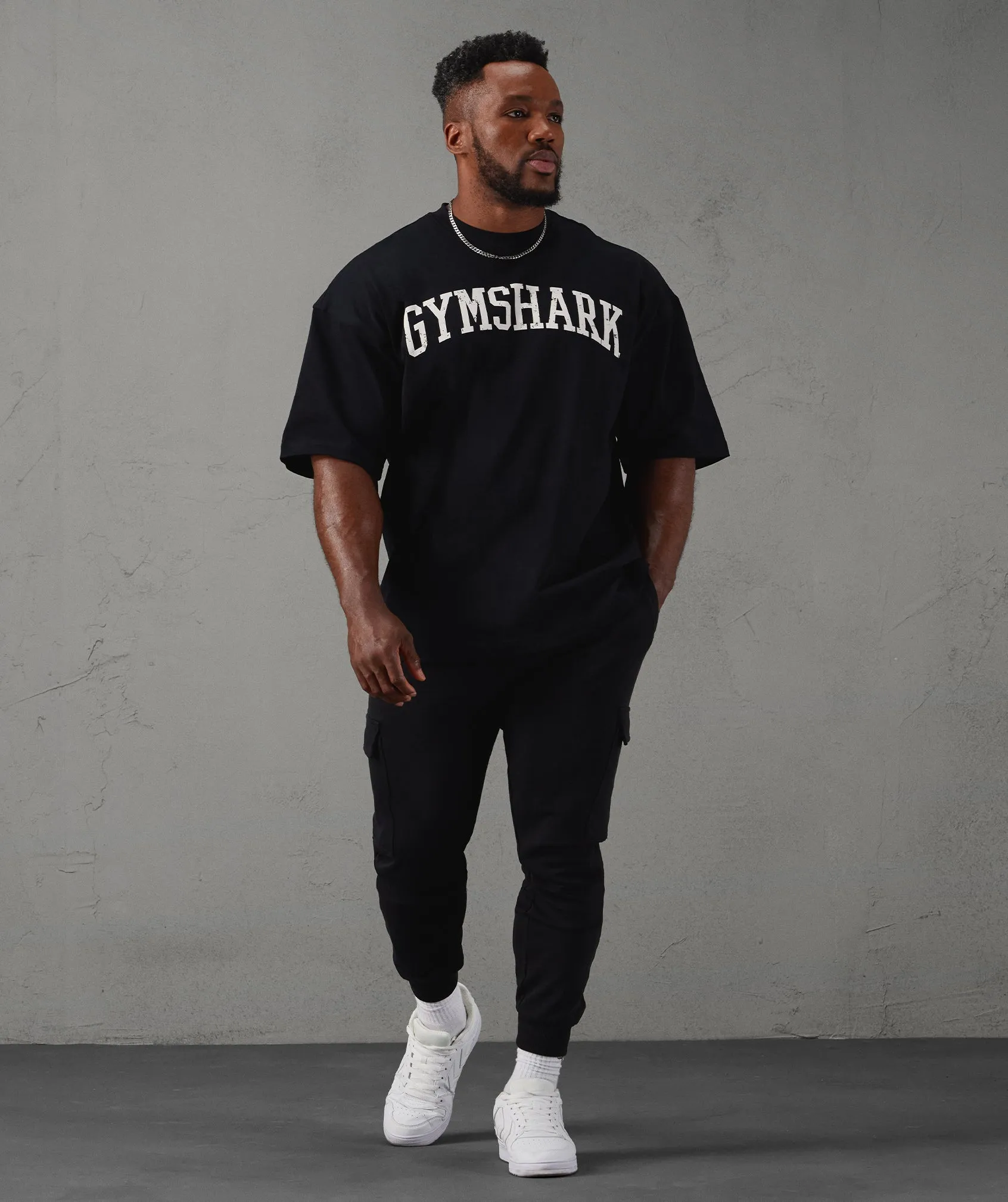 Gymshark Collegiate T-Shirt - Black sold by Gymshark product image thumbnail 5