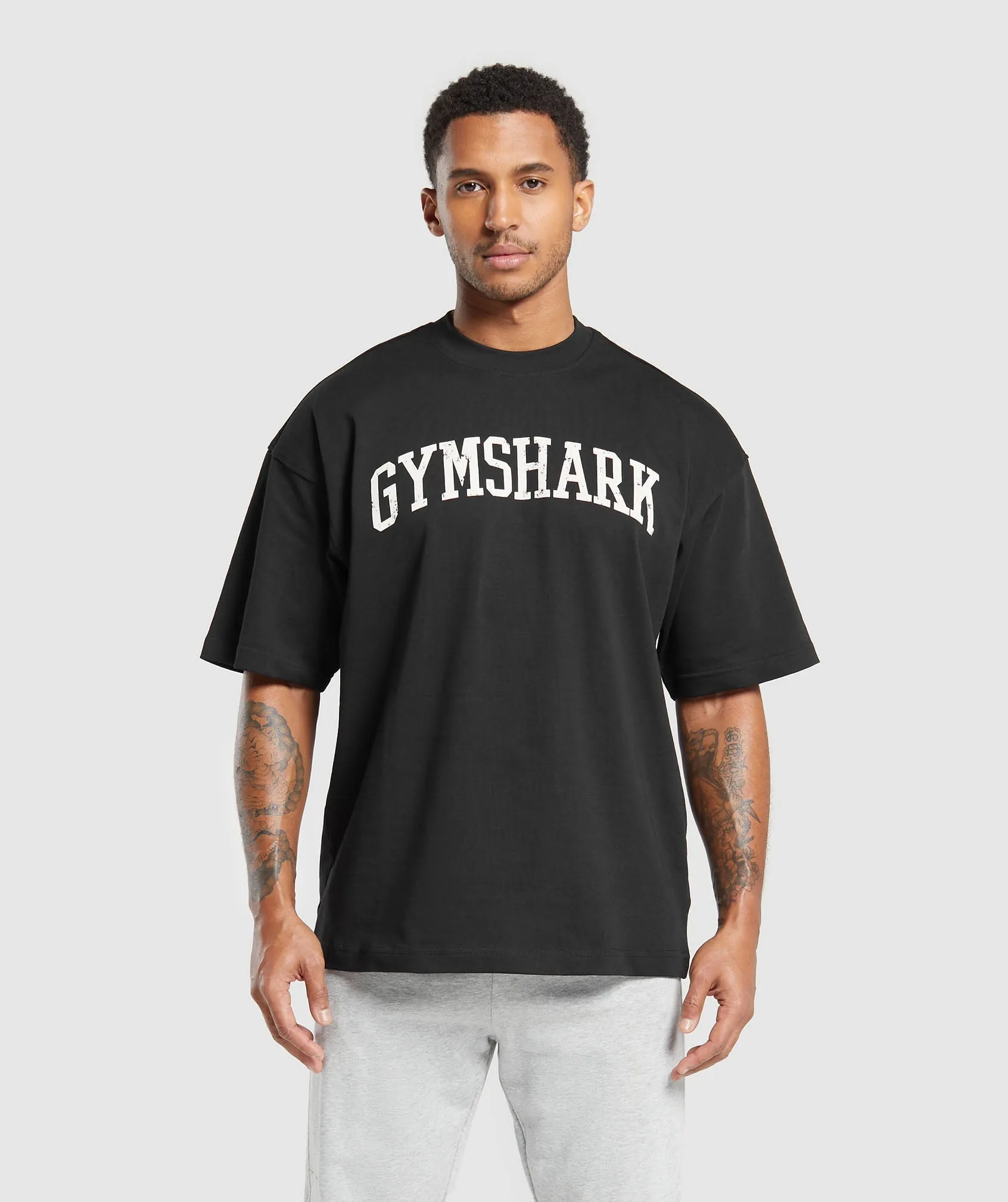 Gymshark Collegiate T-Shirt - Black sold by Gymshark