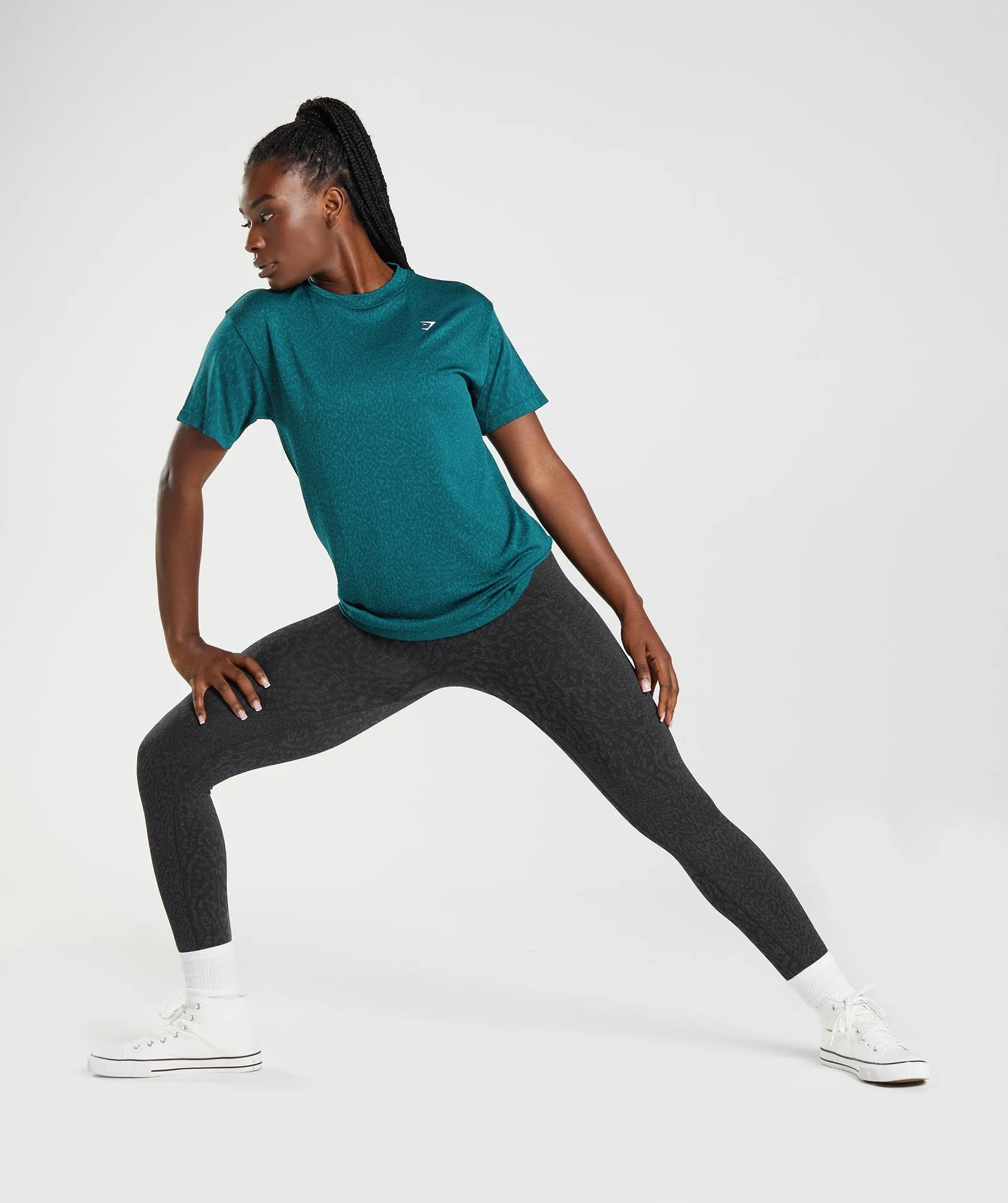 Gymshark Adapt Animal Seamless T-Shirt - Reef | Winter Teal sold by Gymshark product image thumbnail 4