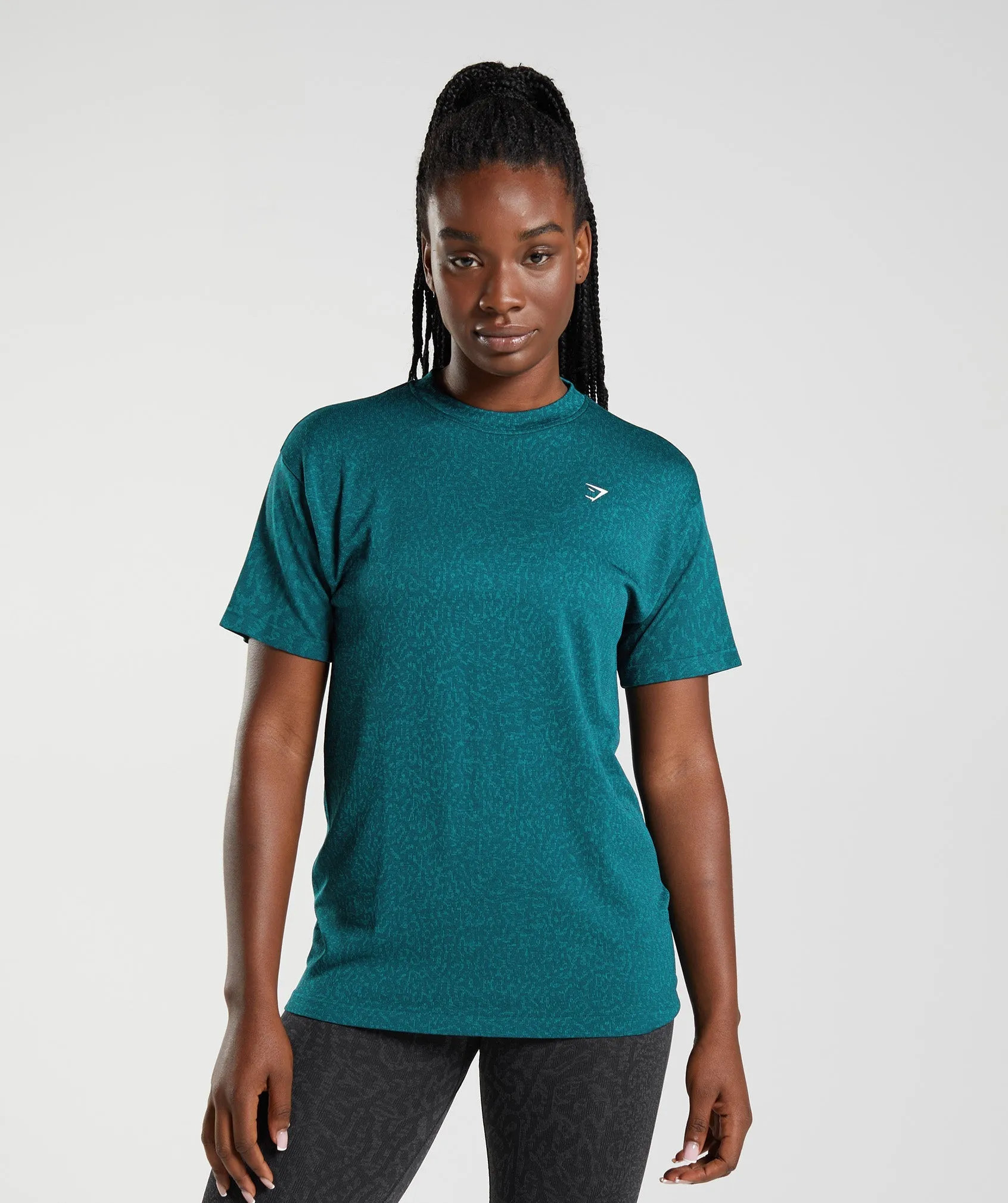Gymshark Adapt Animal Seamless T-Shirt - Reef | Winter Teal sold by Gymshark