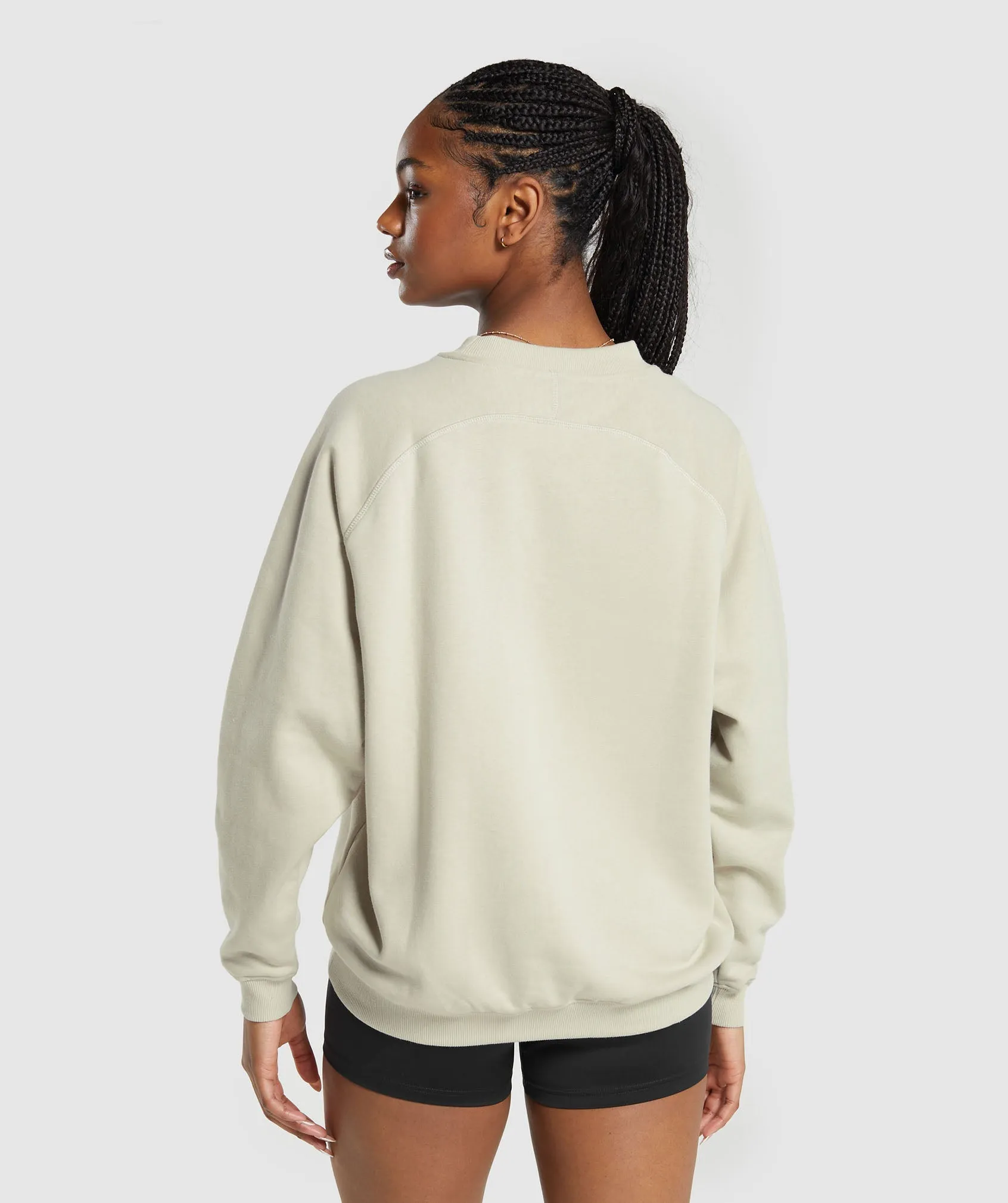 Gymshark Training Oversized Fleece Sweatshirt - Pebble Grey sold by Gymshark product image thumbnail 4