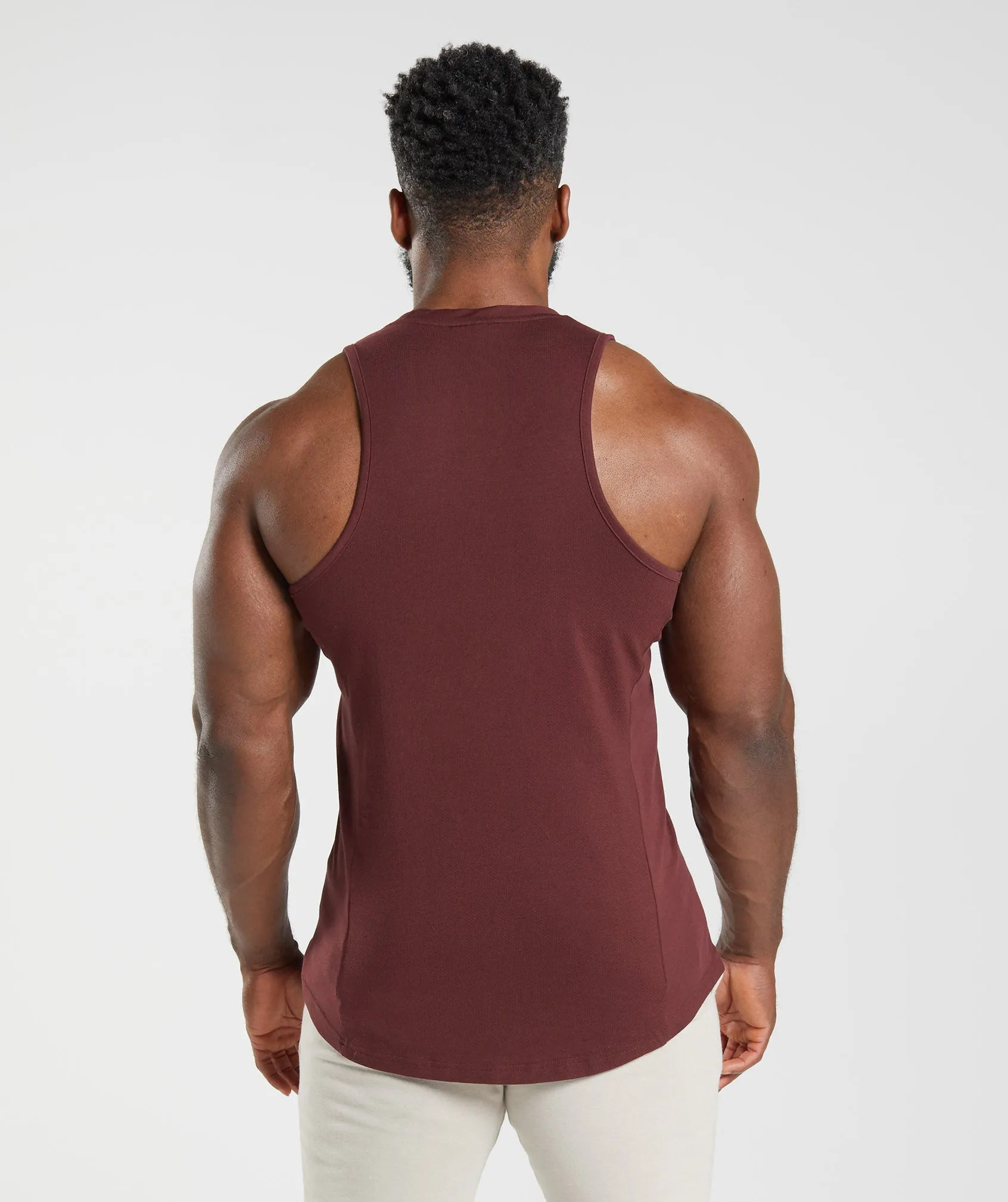 Gymshark React Tank - Baked Maroon sold by Gymshark product image thumbnail 2