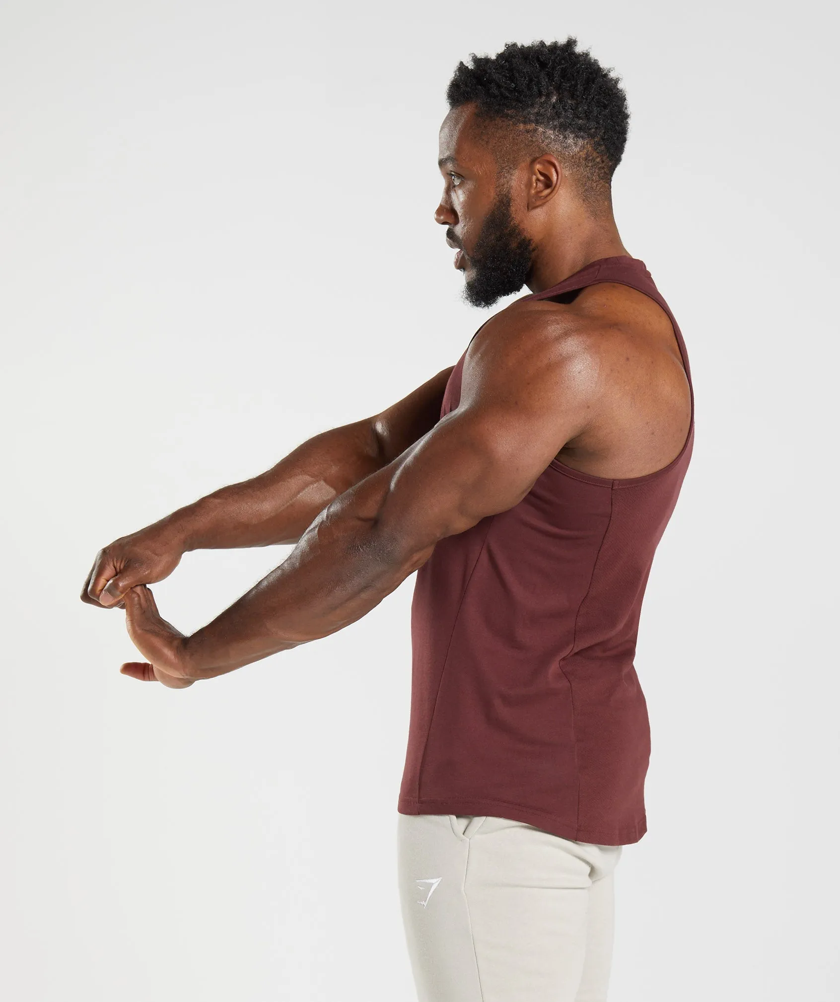 Gymshark React Tank - Baked Maroon sold by Gymshark product image thumbnail 3