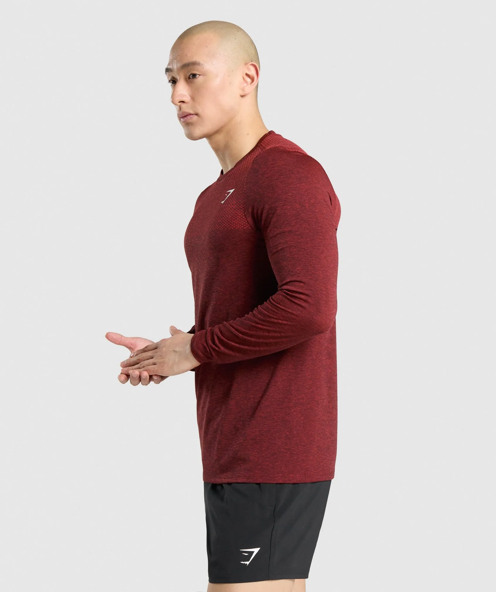 Gymshark Vital Long Sleeve T-Shirt - Red Marl sold by Gymshark product image thumbnail 3