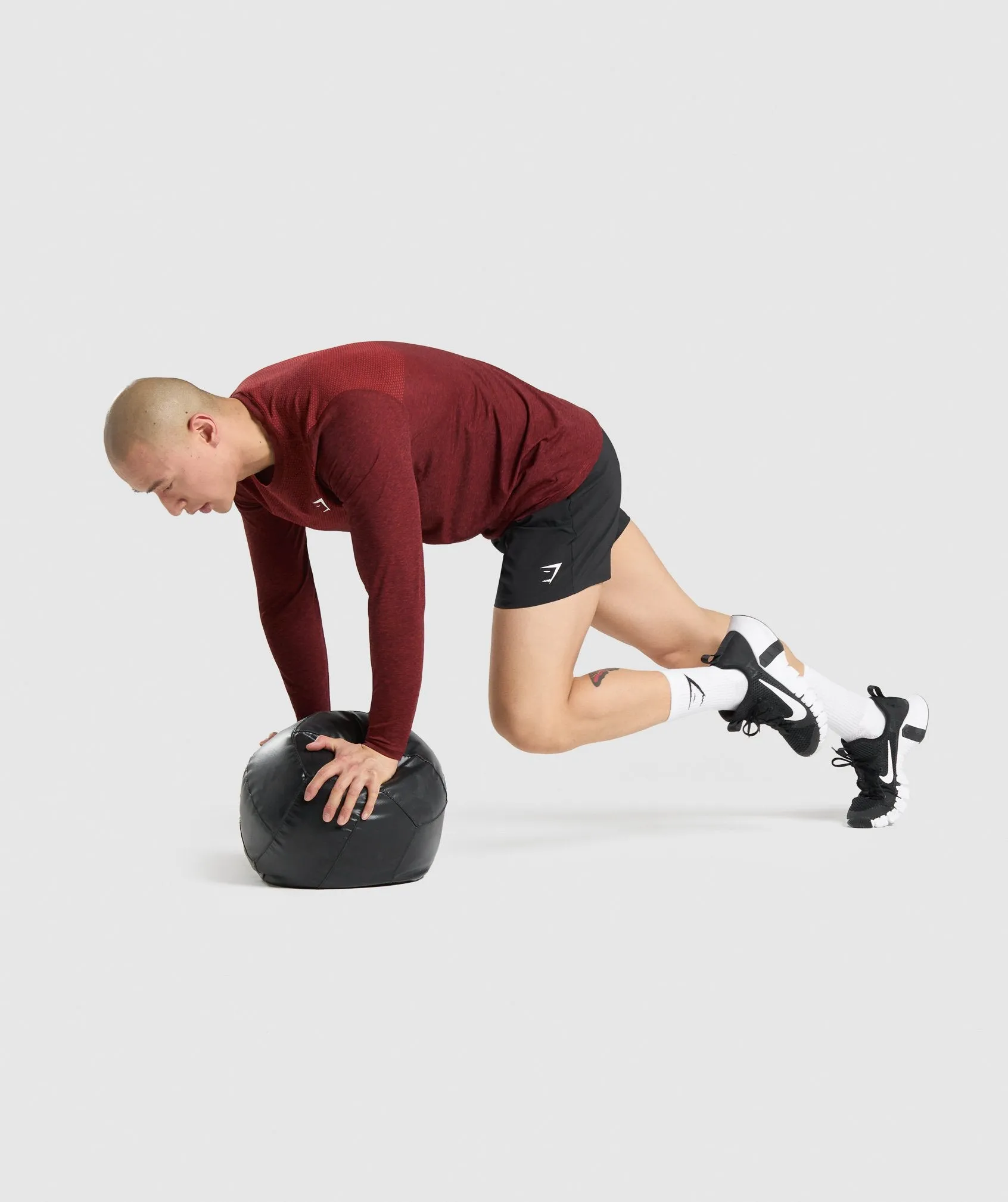 Gymshark Vital Long Sleeve T-Shirt - Red Marl sold by Gymshark product image thumbnail 4