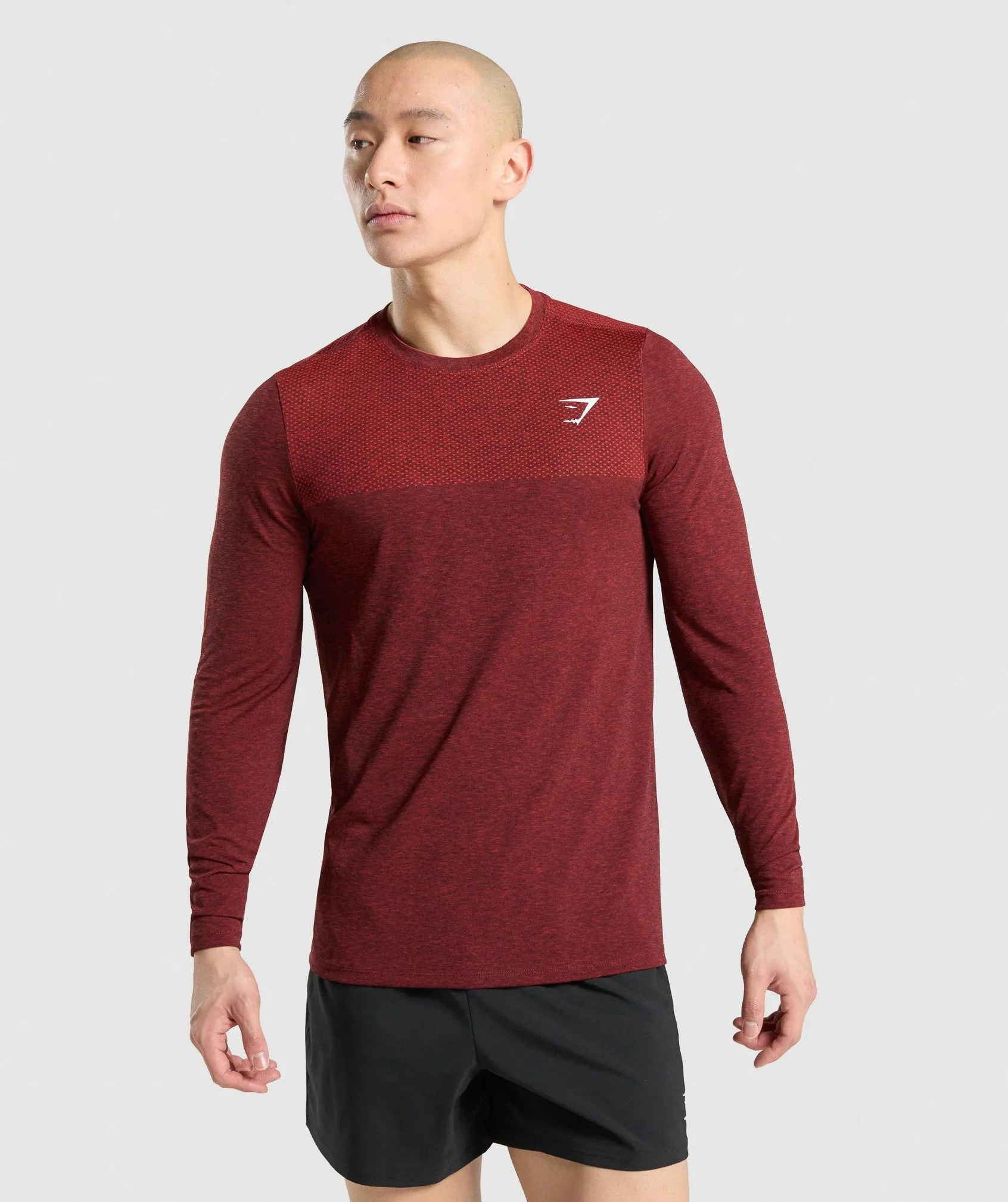 Gymshark Vital Long Sleeve T-Shirt - Red Marl sold by Gymshark
