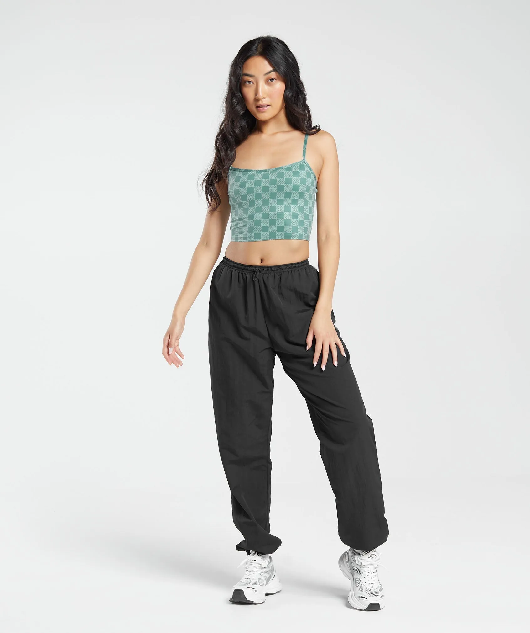 Gymshark Monogram Crop Cami Tank - Frost Teal sold by Gymshark product image thumbnail 3