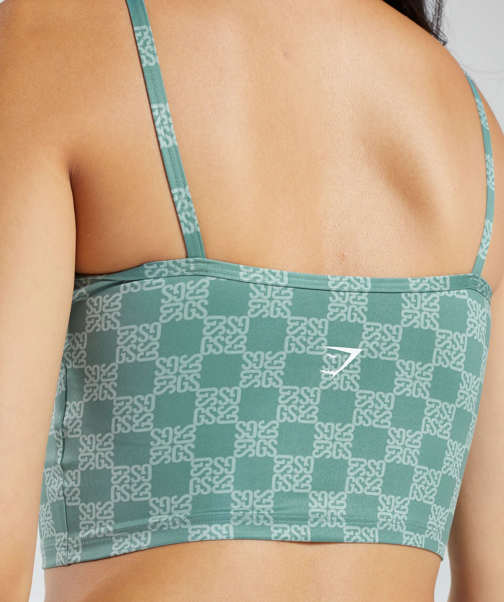 Gymshark Monogram Crop Cami Tank - Frost Teal sold by Gymshark product image thumbnail 4