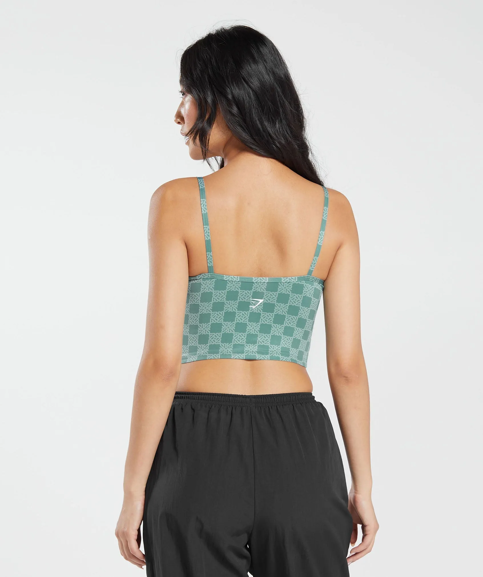 Gymshark Monogram Crop Cami Tank - Frost Teal sold by Gymshark product image thumbnail 2