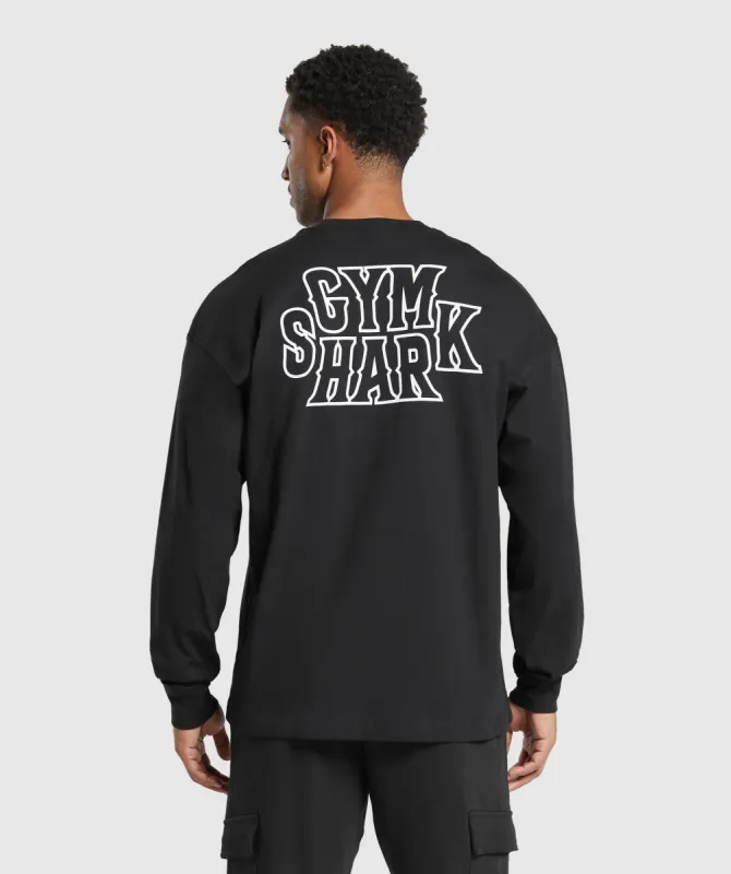 Gymshark Stacked Long Sleeve T-Shirt - Black sold by Gymshark
