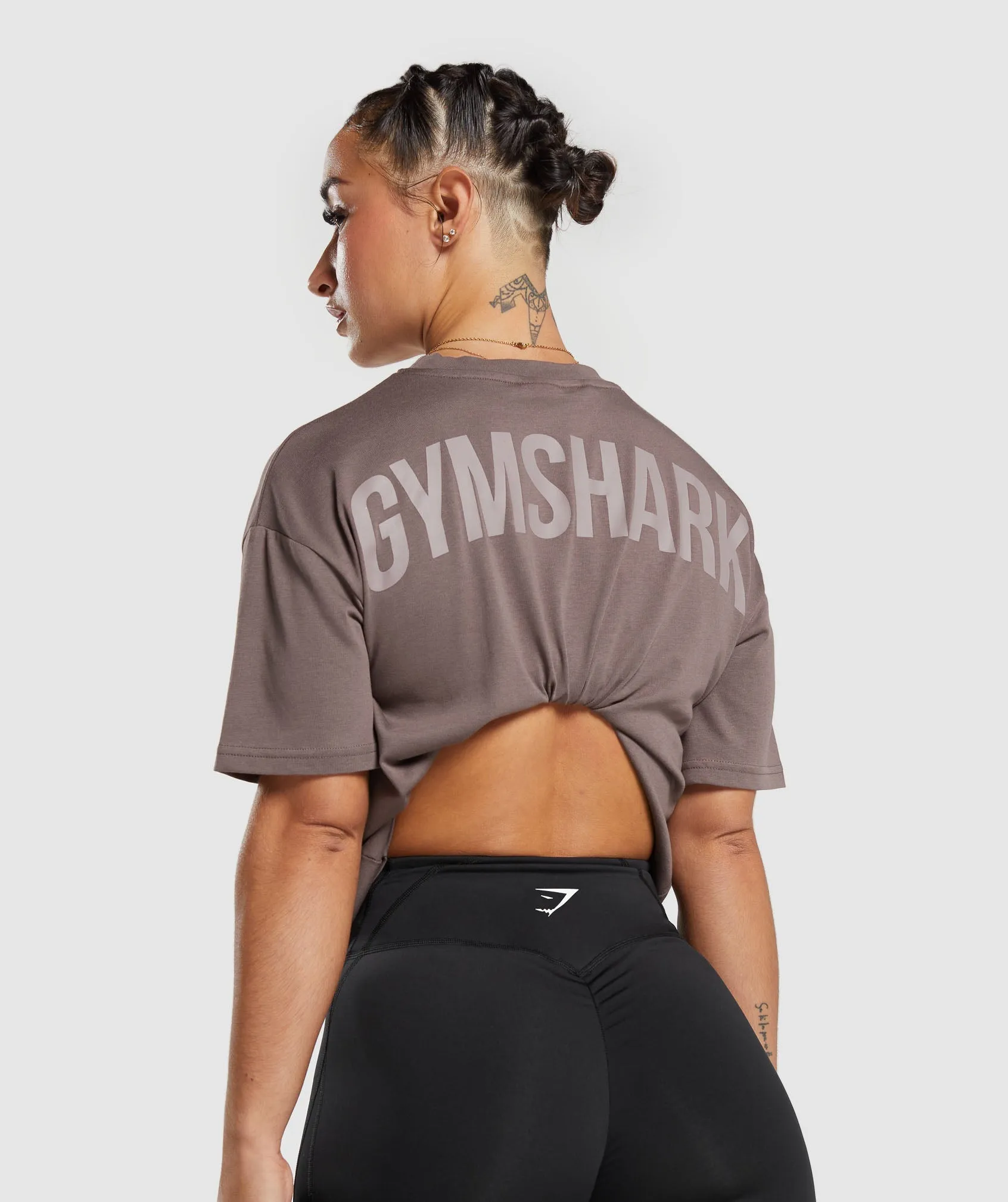 GS Power Oversized T-Shirt - Walnut Mauve sold by Gymshark product image thumbnail 3