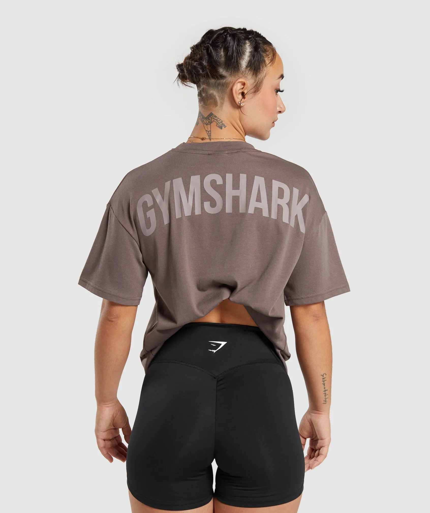 GS Power Oversized T-Shirt - Walnut Mauve sold by Gymshark