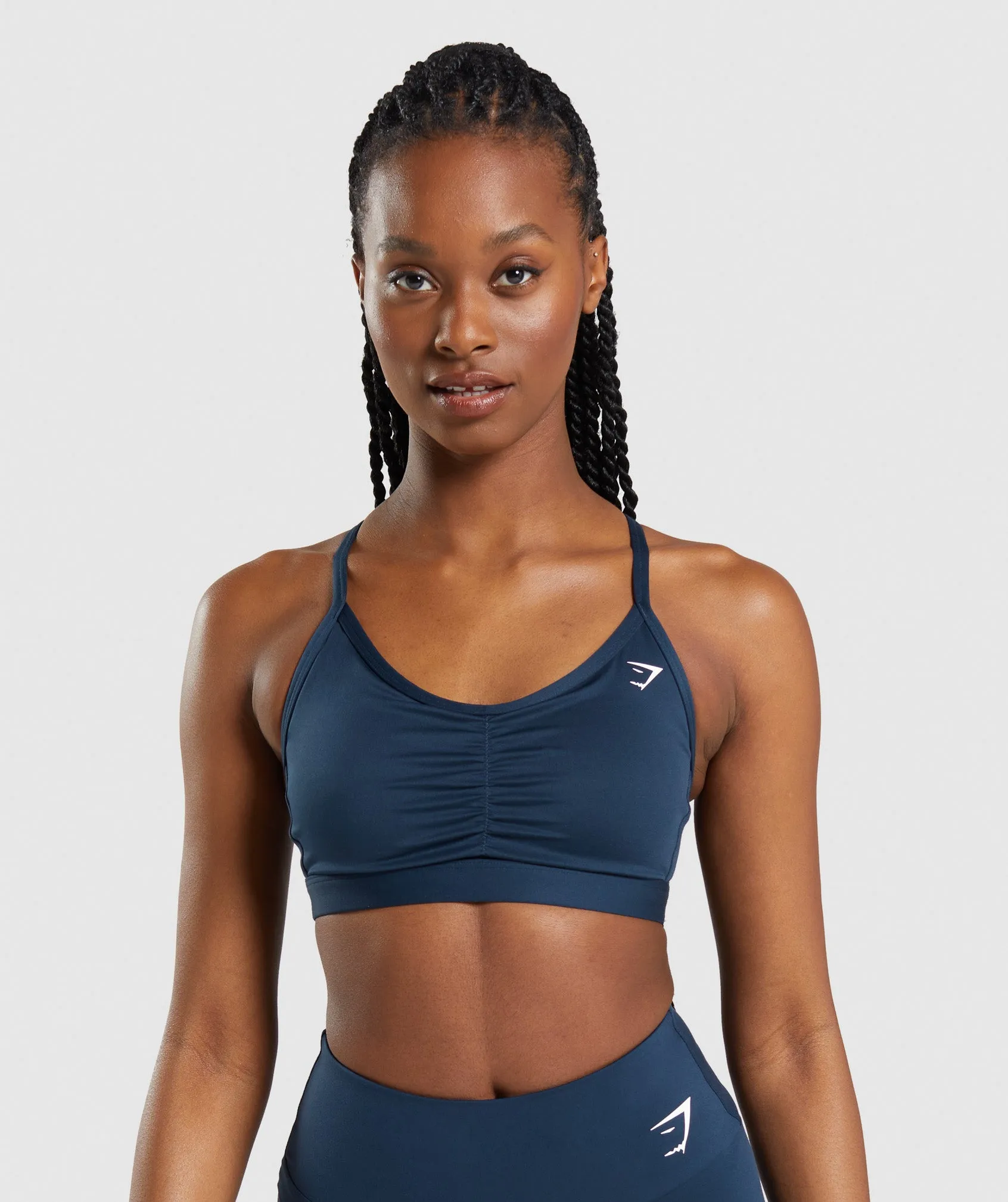 Gymshark Ruched Sports Bra - Navy sold by Gymshark