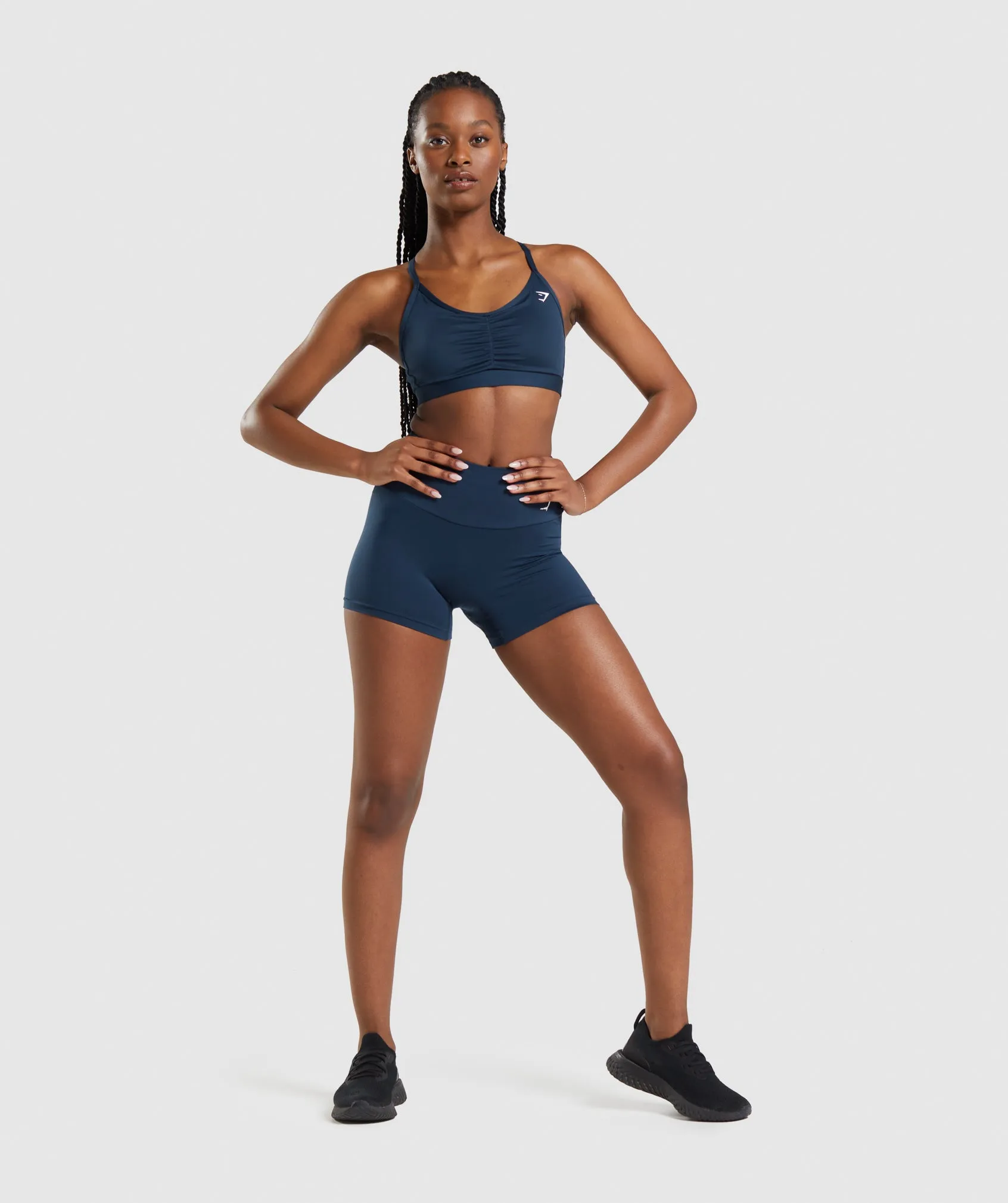 Gymshark Ruched Sports Bra - Navy sold by Gymshark product image thumbnail 4
