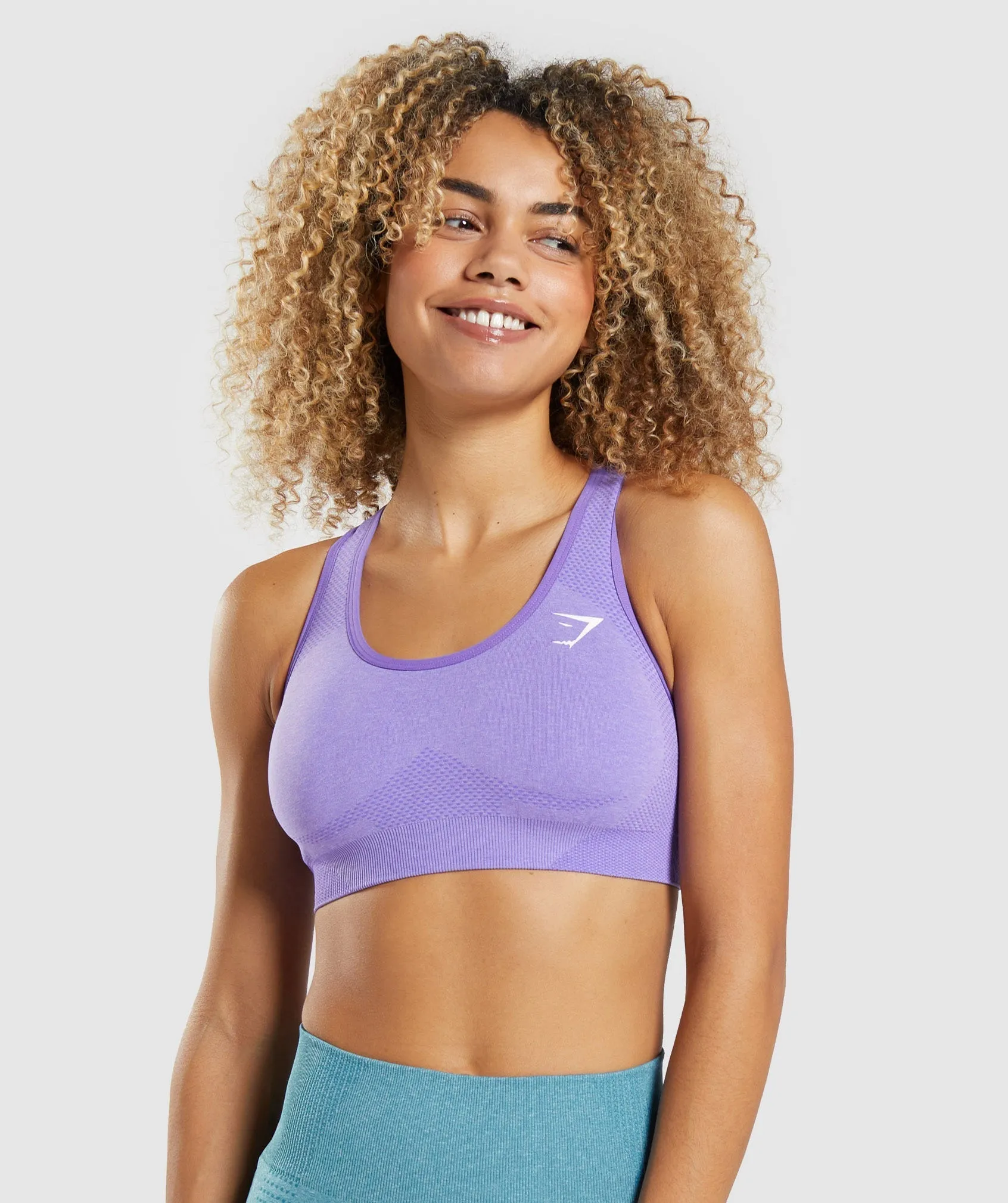 Gymshark Vital Seamless 2.0 Sports Bra - Bright Purple Marl sold by Gymshark