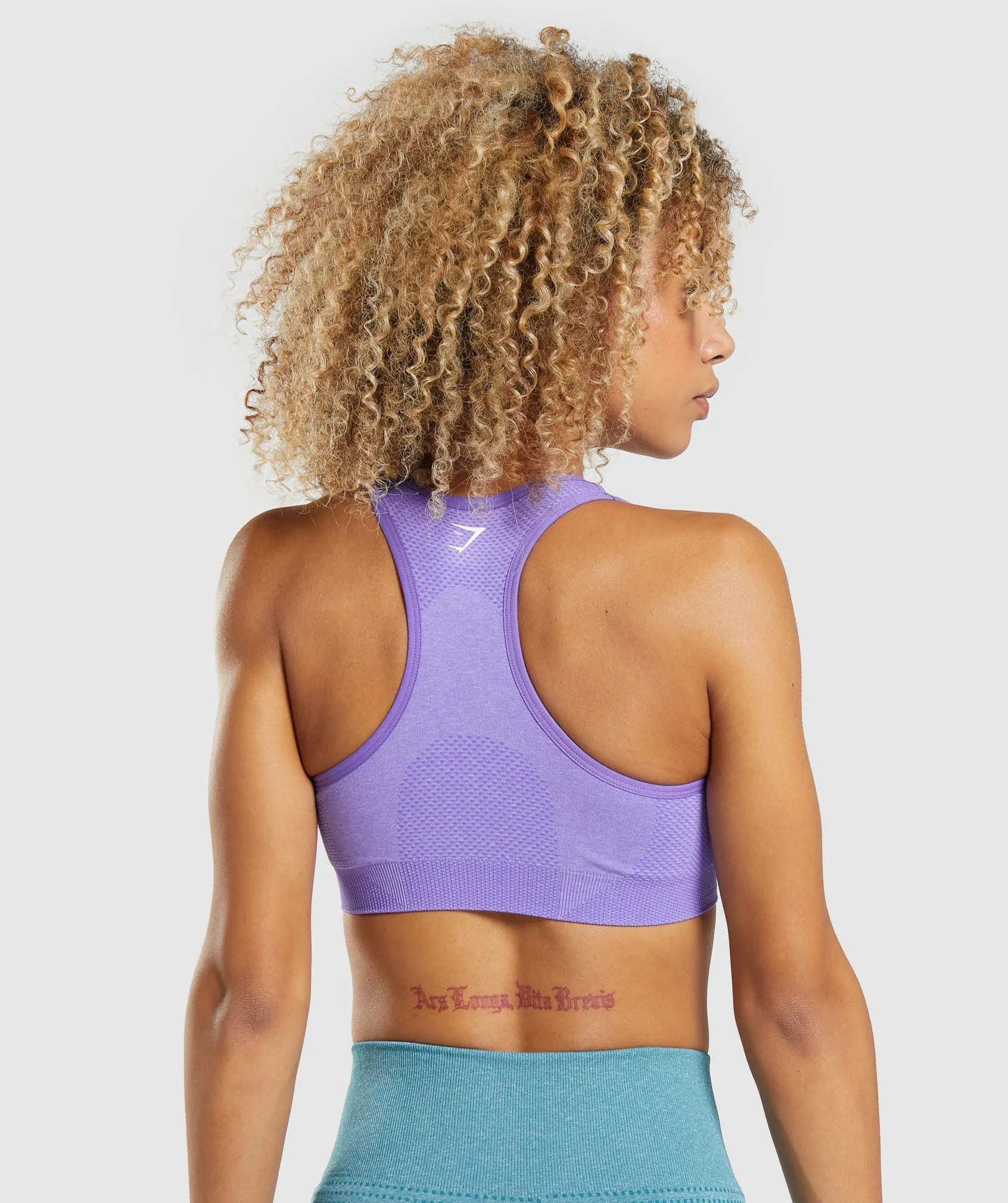 Gymshark Vital Seamless 2.0 Sports Bra - Bright Purple Marl sold by Gymshark product image thumbnail 2