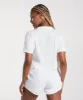 Gymshark Embroidered Graphic Midi T-Shirt - White sold by Gymshark