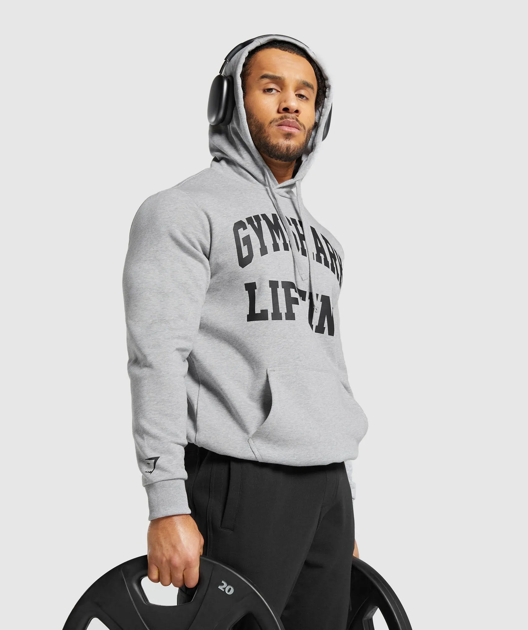 Gymshark Lifting Club Hoodie - Light Grey Core Marl sold by Gymshark product image thumbnail 4