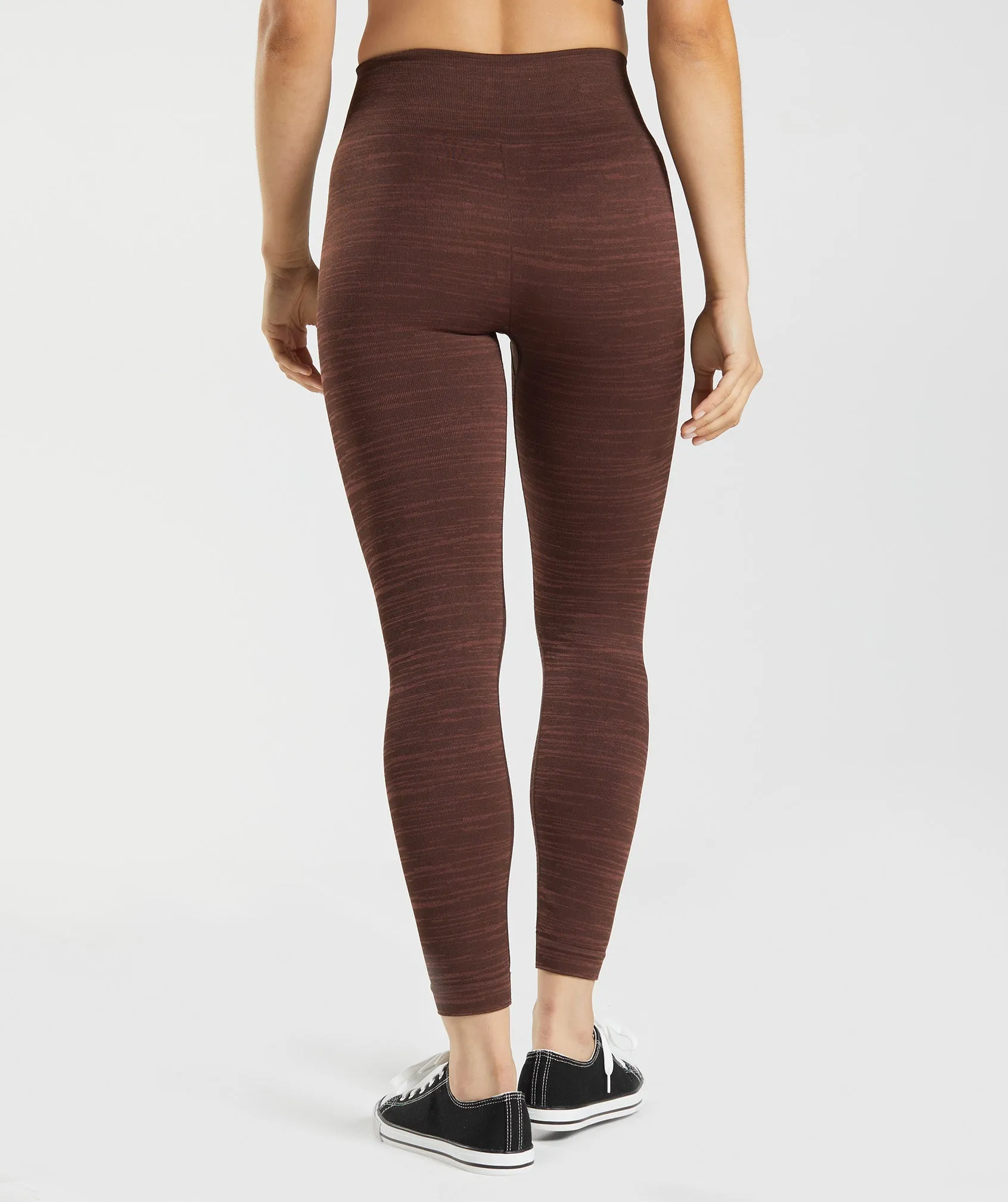 Gymshark Adapt Marl Seamless Leggings - Archive Brown/Cherry Brown sold by Gymshark product image thumbnail 2
