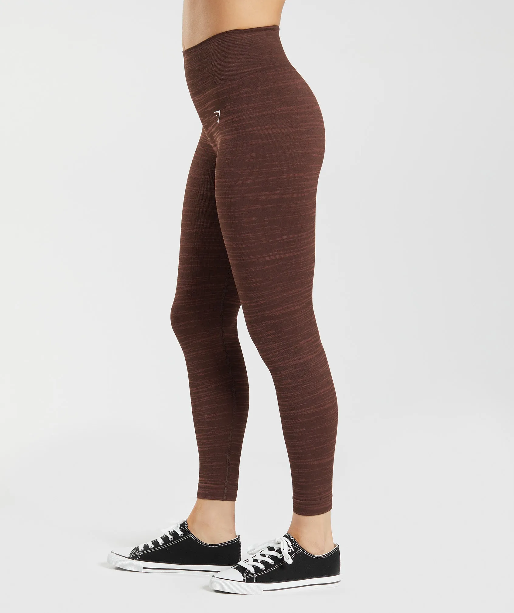 Gymshark Adapt Marl Seamless Leggings - Archive Brown/Cherry Brown sold by Gymshark product image thumbnail 3