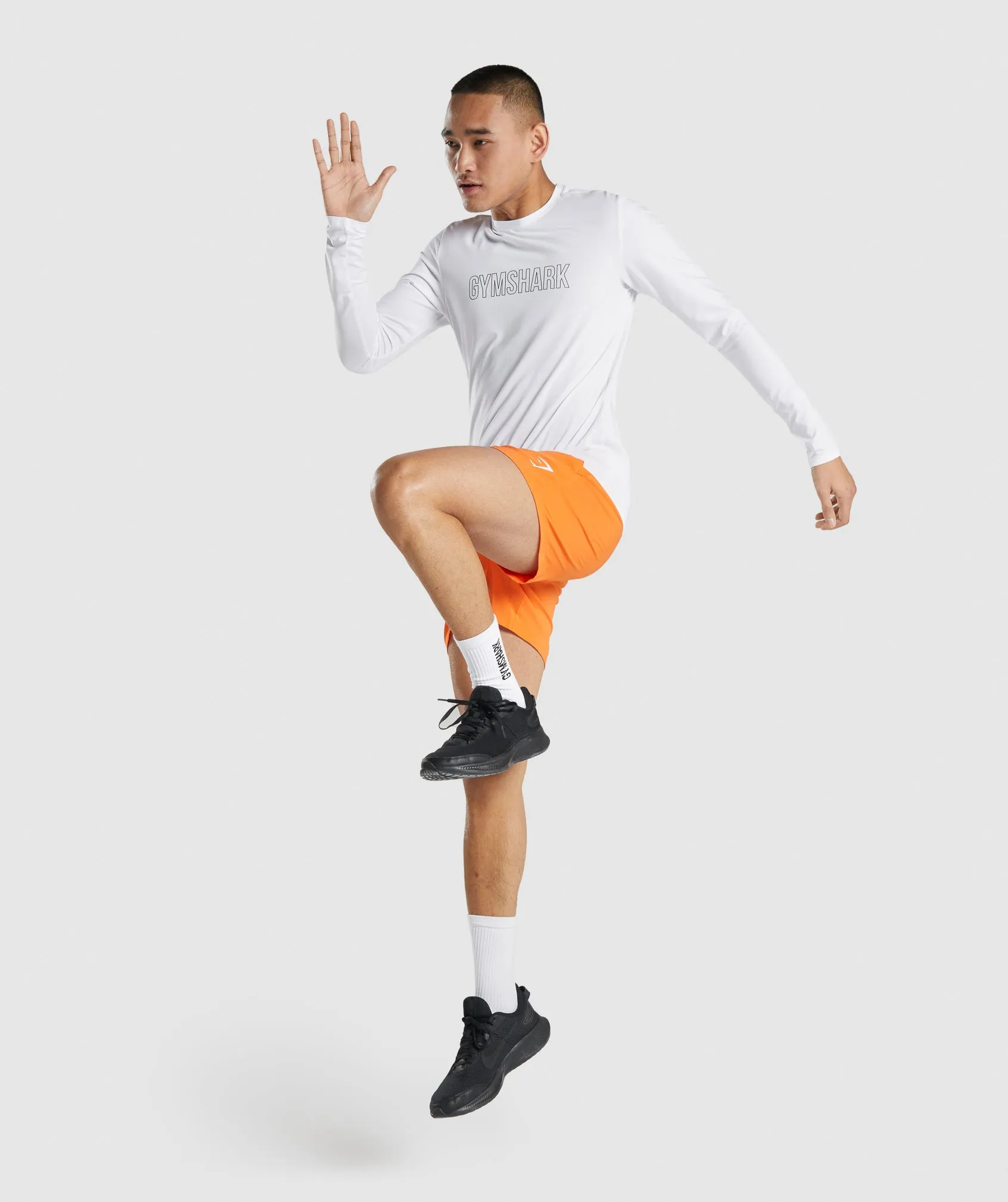 Gymshark Arrival Graphic Long Sleeve T-Shirt - White sold by Gymshark product image thumbnail 4