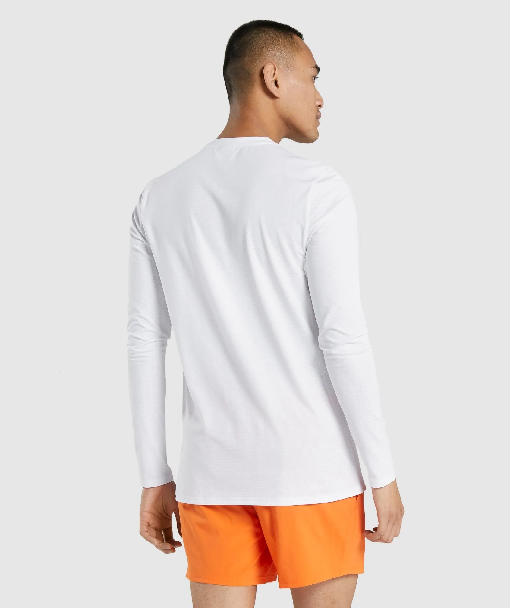Gymshark Arrival Graphic Long Sleeve T-Shirt - White sold by Gymshark product image thumbnail 2