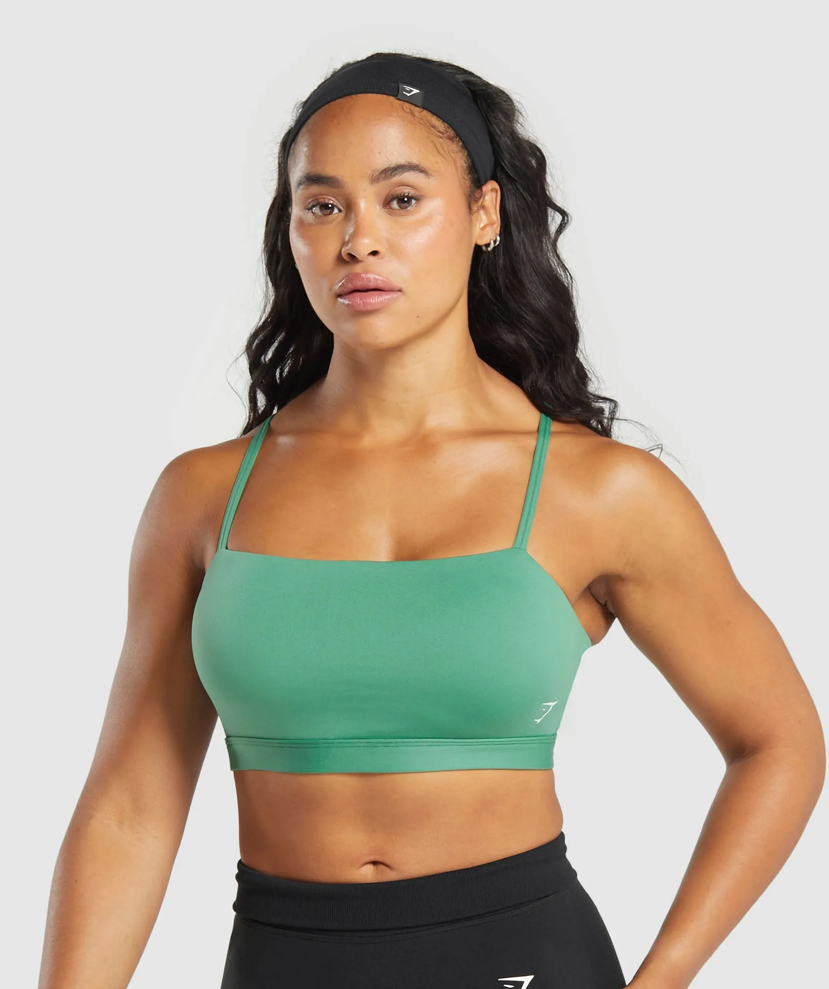 Gymshark Cut Out Bandeau - Discipline Green sold by Gymshark