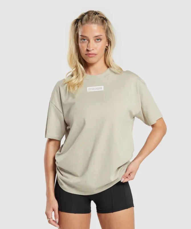Gymshark Block Oversized T-Shirt - Washed Stone Brown sold by Gymshark