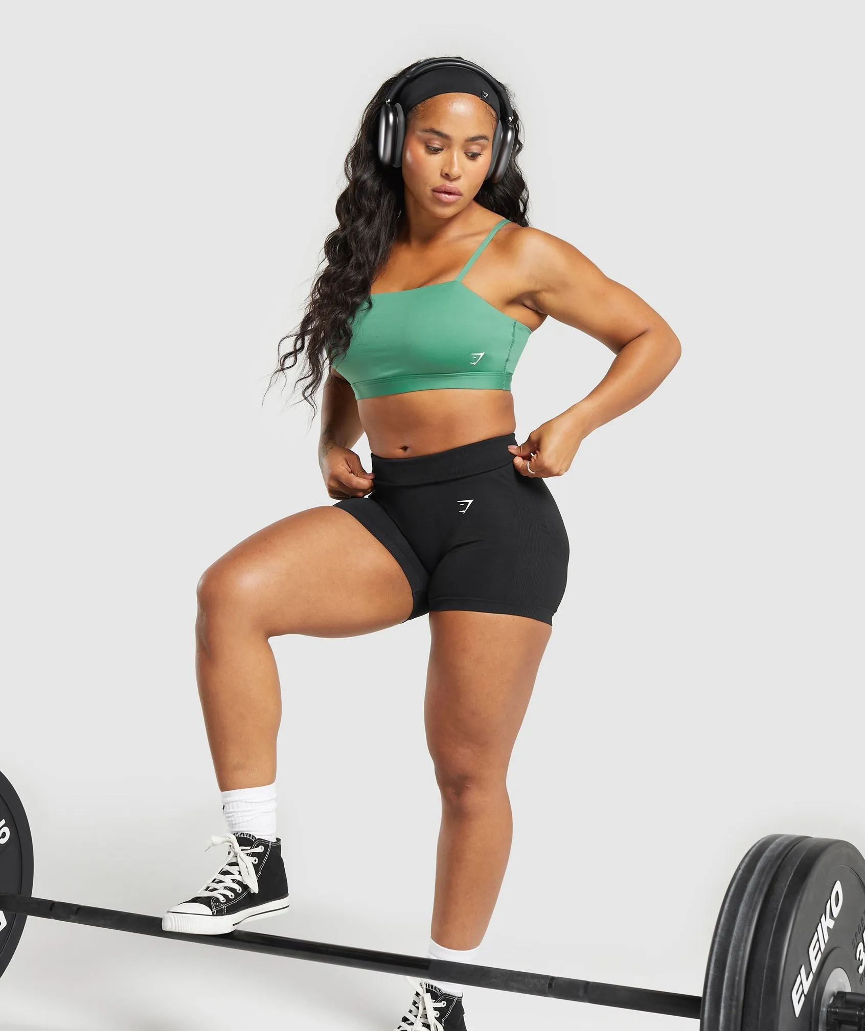 Gymshark Cut Out Bandeau - Discipline Green sold by Gymshark product image thumbnail 4