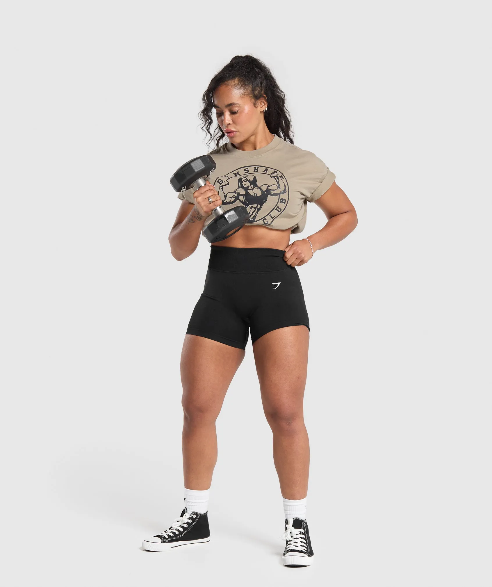 Gymshark Strong Girl Lifting Club Graphic T-Shirt - Sand Brown sold by Gymshark product image thumbnail 4