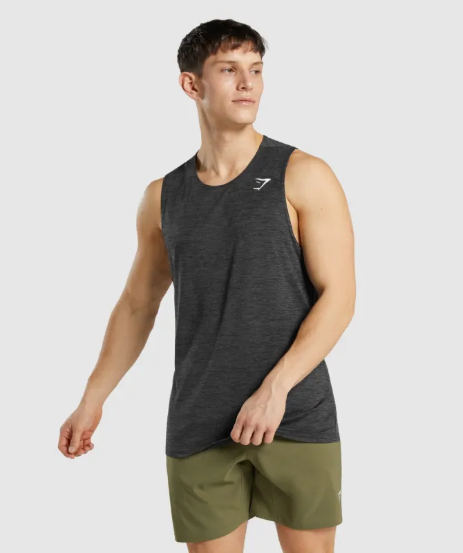 Gymshark Arrival Marl Tank - Black sold by Gymshark