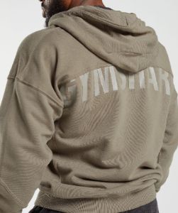 Gymshark Power Zip Hoodie - Earthy Brown sold by Gymshark