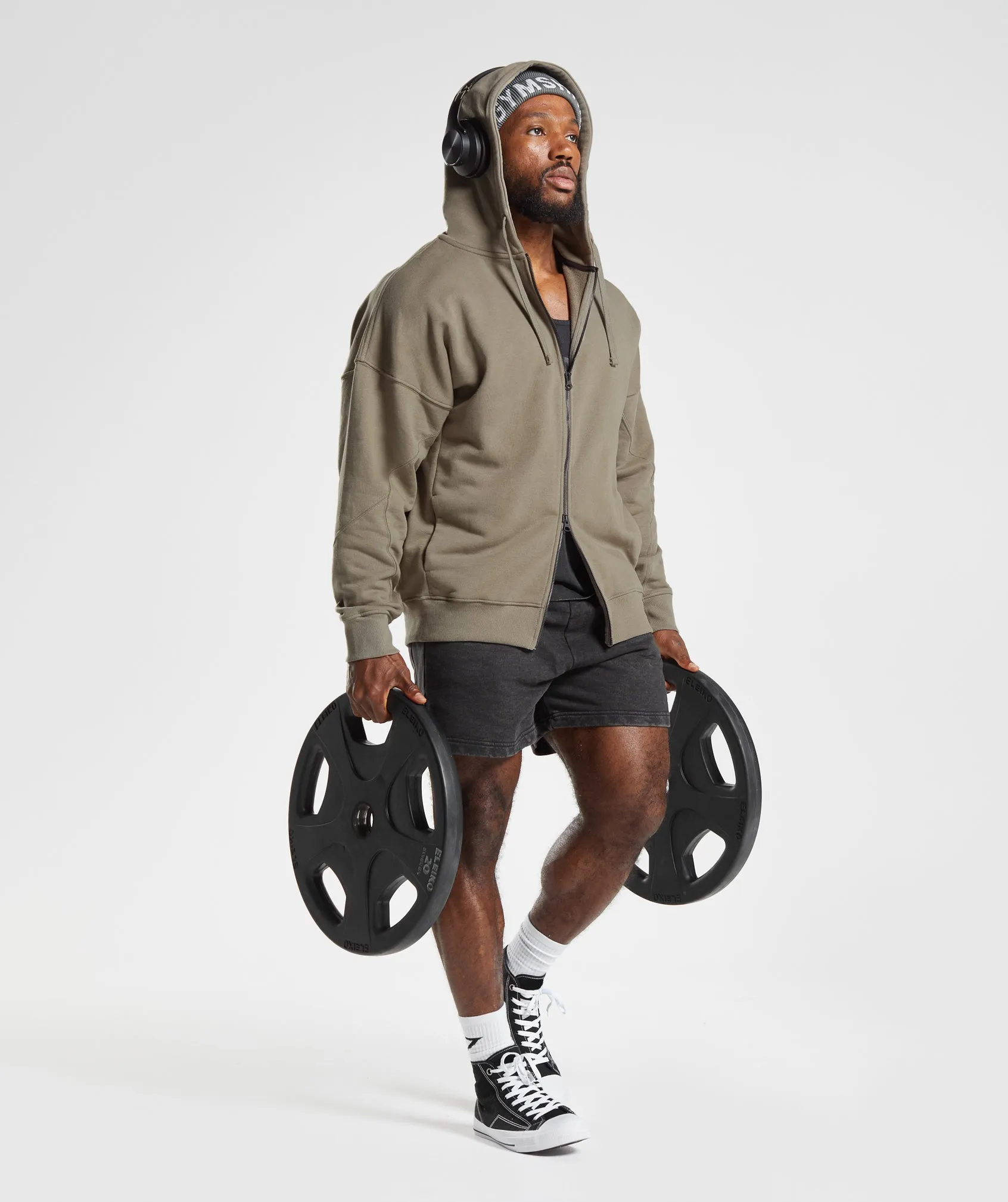 Gymshark Power Zip Hoodie - Earthy Brown sold by Gymshark product image thumbnail 4