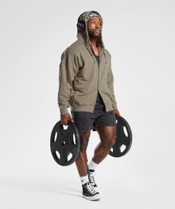 Gymshark Power Zip Hoodie - Earthy Brown sold by Gymshark