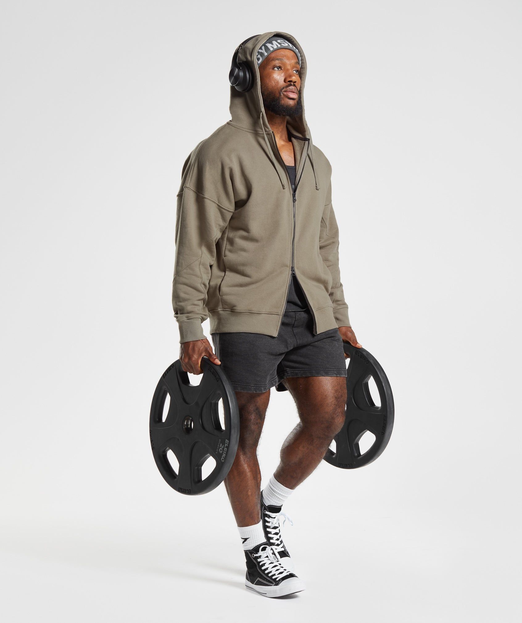 Gymshark Power Zip Hoodie - Earthy Brown sold by Gymshark product image thumbnail 4