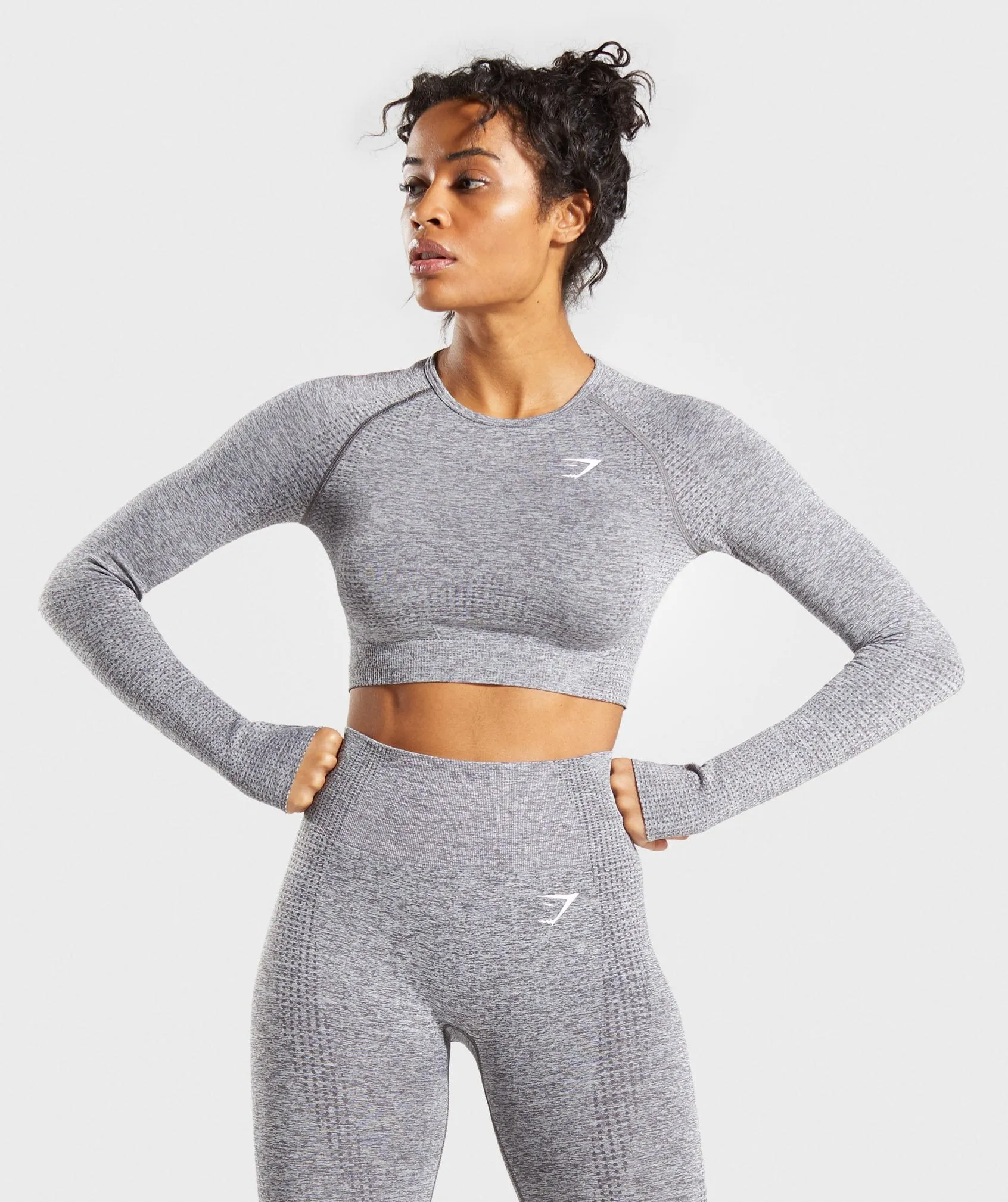 Vital Seamless Long Sleeve Crop Top sold by Gymshark