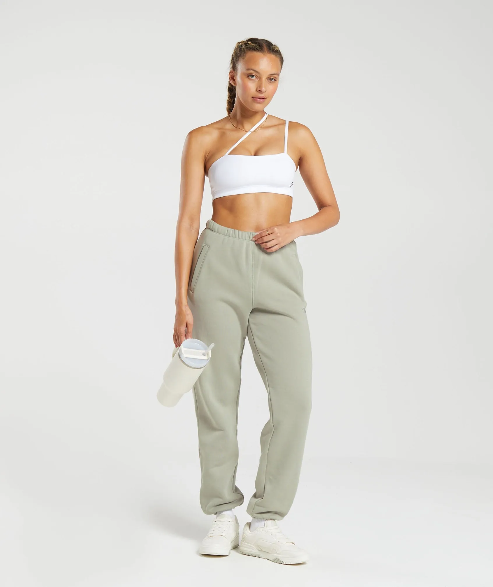 Gymshark Heavyweight Loopback Sweat Joggers - Stone Grey sold by Gymshark product image thumbnail 4