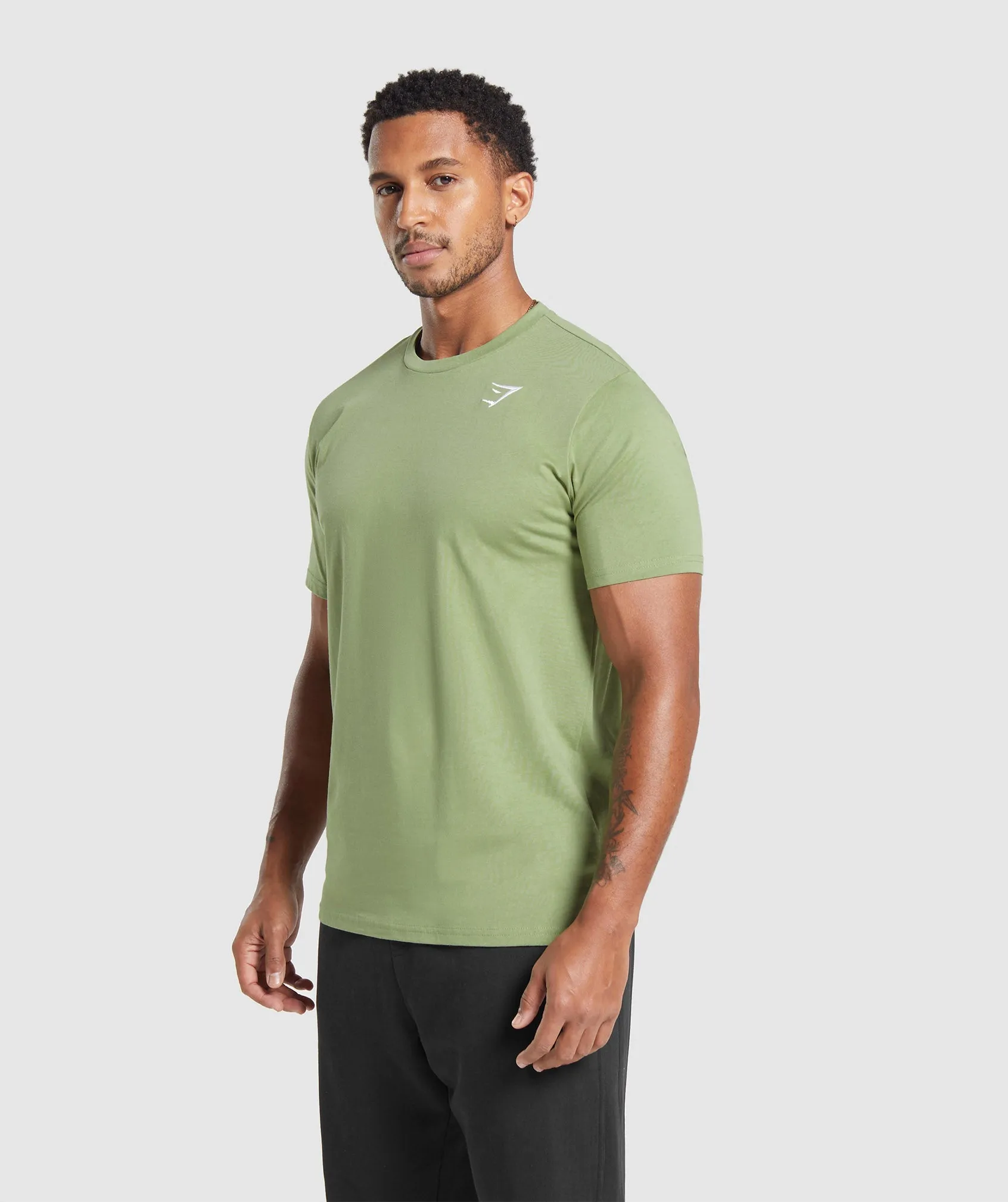 Gymshark Crest T-Shirt - Natural Sage Green sold by Gymshark product image thumbnail 3