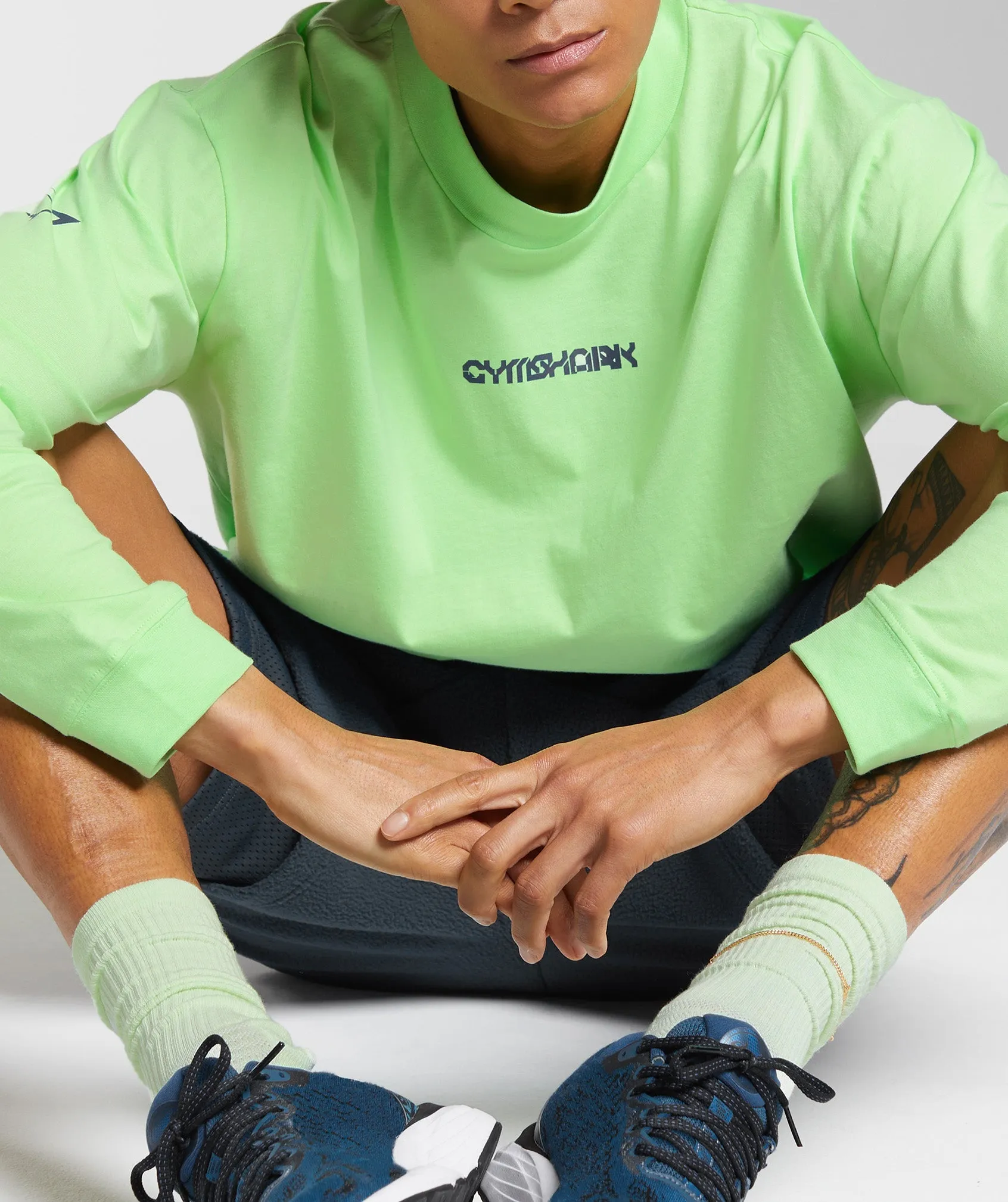 Gymshark Vibes Long Sleeve T-Shirt - Bright Mint sold by Gymshark product image thumbnail 4