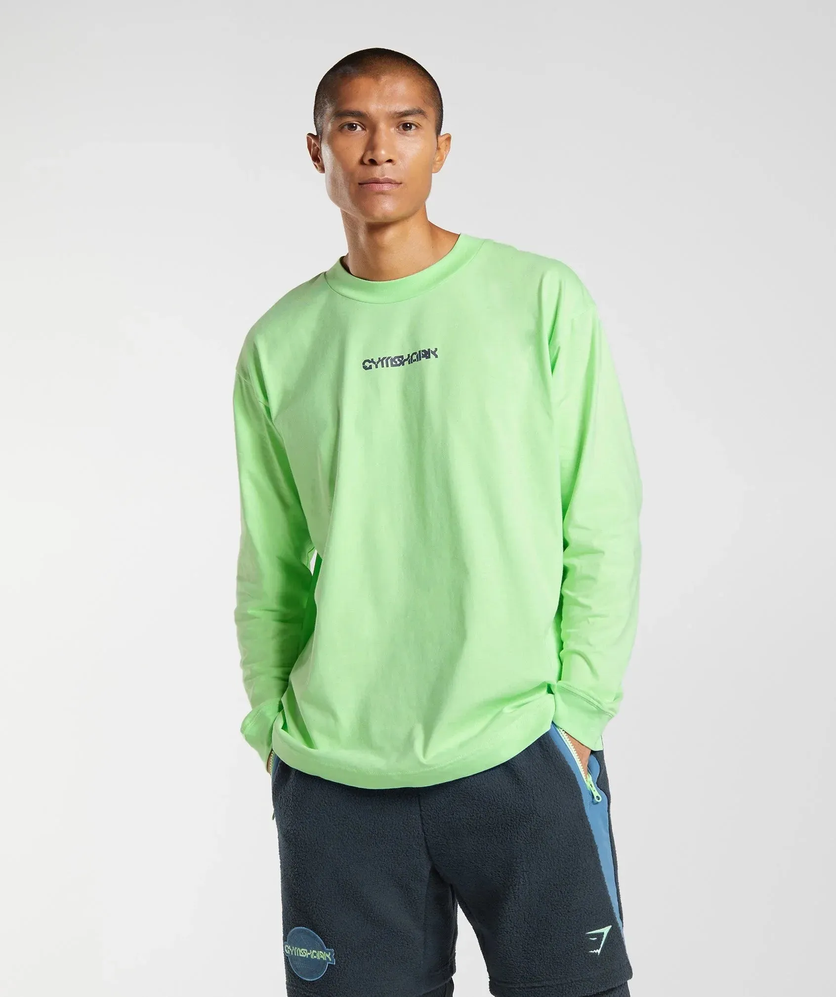 Gymshark Vibes Long Sleeve T-Shirt - Bright Mint sold by Gymshark product image thumbnail 2