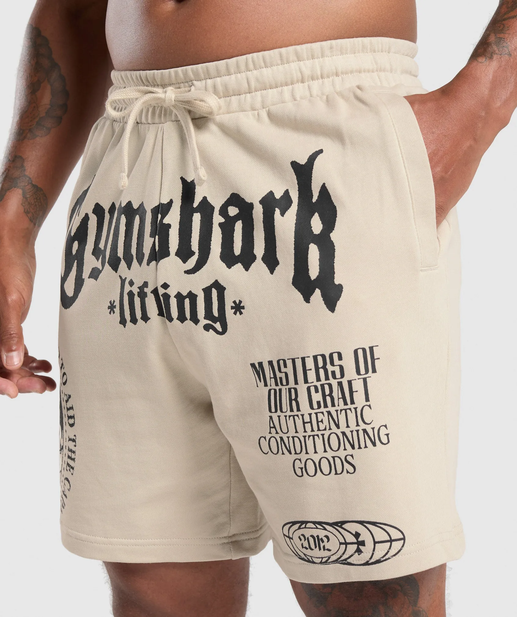 Gymshark Global Lifting Shorts - Pebble Grey sold by Gymshark product image thumbnail 5