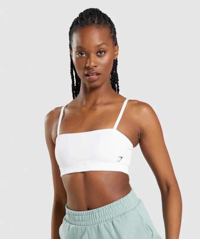 Gymshark Bandeau Sports Bra - White sold by Gymshark